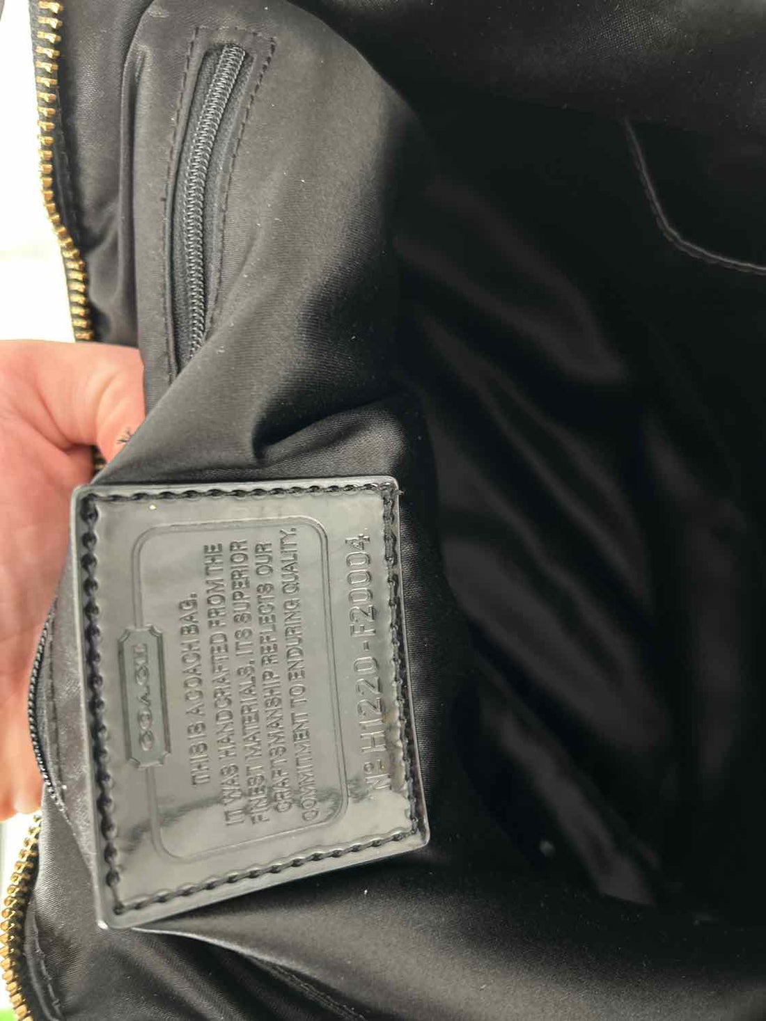Coach Black Patent Leather Vintage Tote