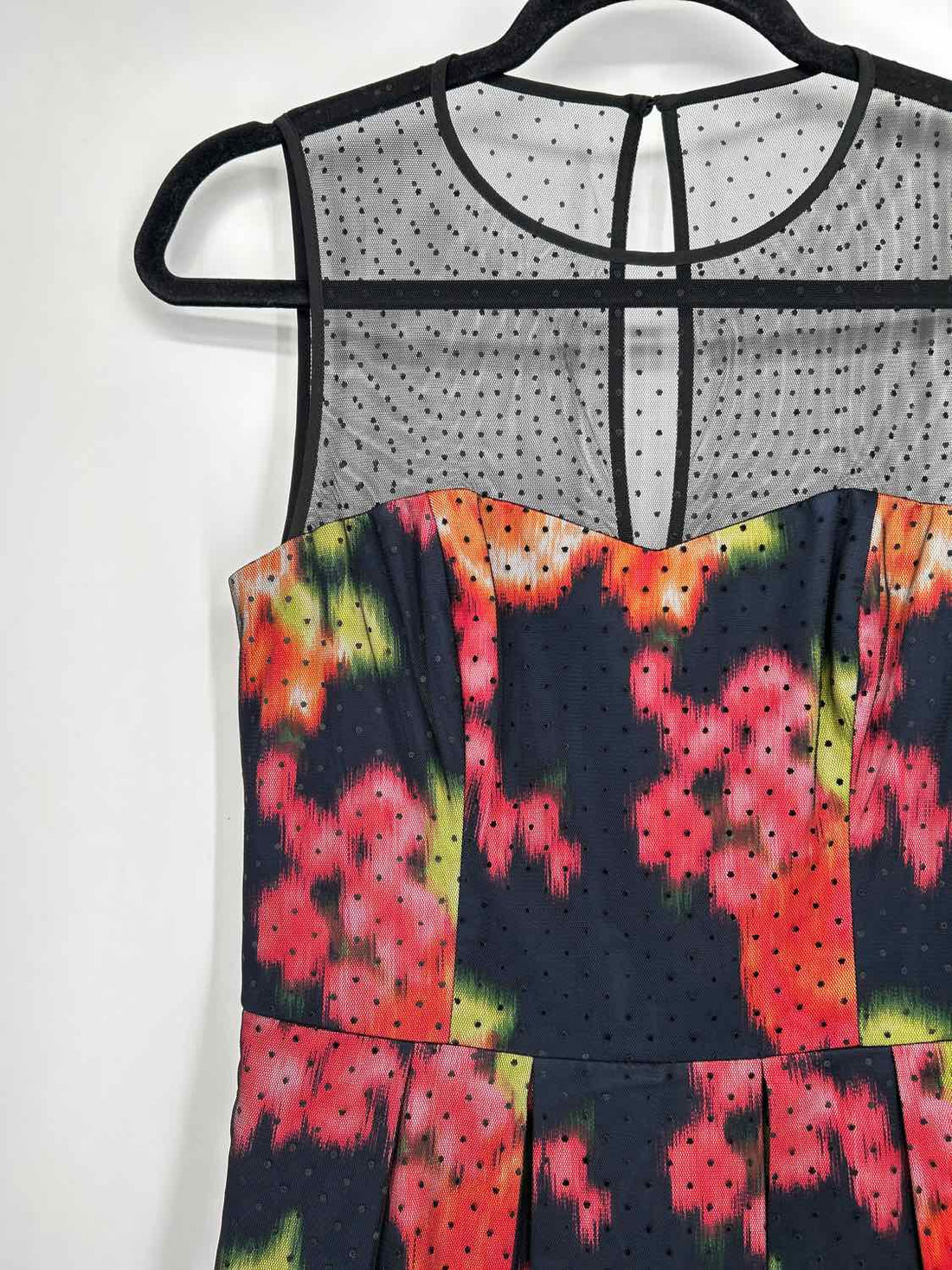 Eliza J Size 4 Navy Print Sleeveless Dress