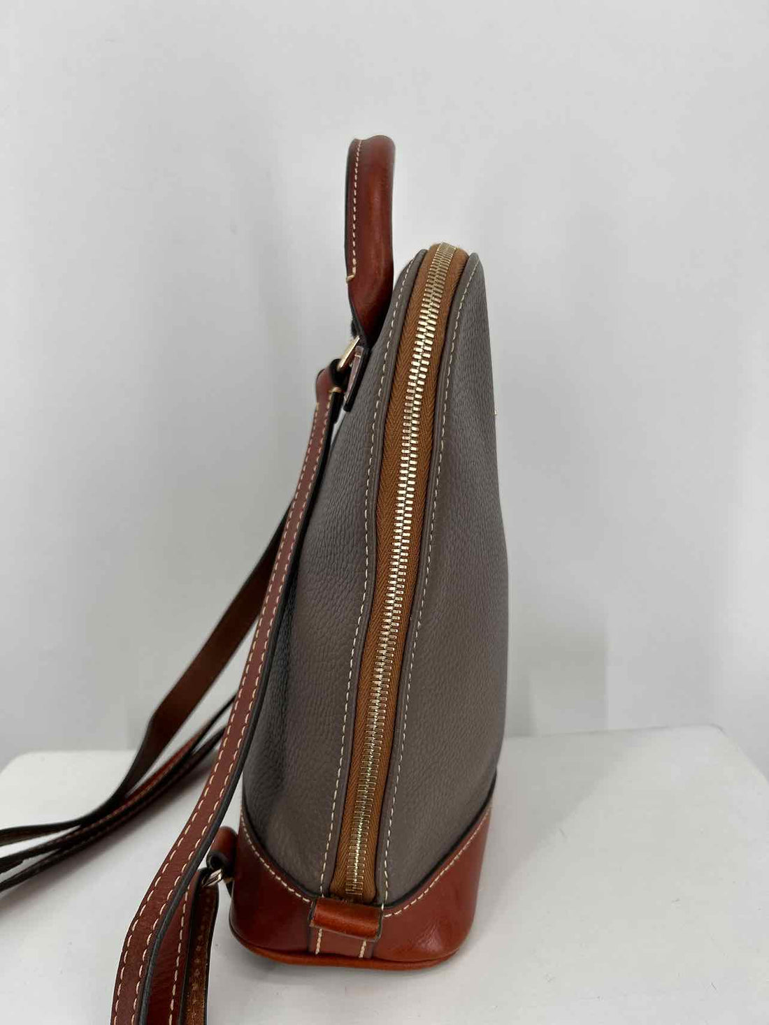Dooney & Bourke Gray Pebbled Leather Backpack