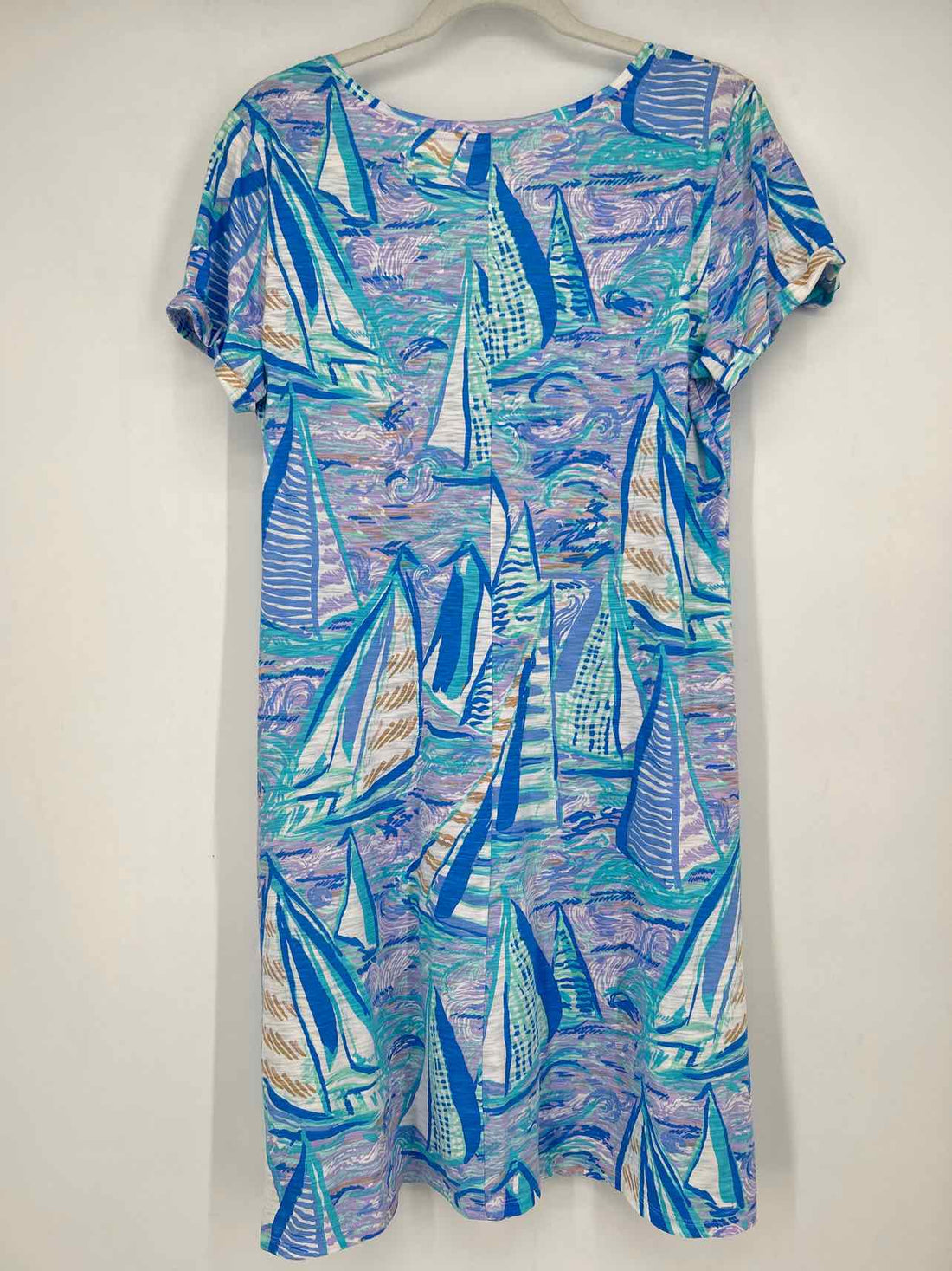 Lilly Pulitzer L Purple & Blue Print Cotton Lilly Pulitzer Dress