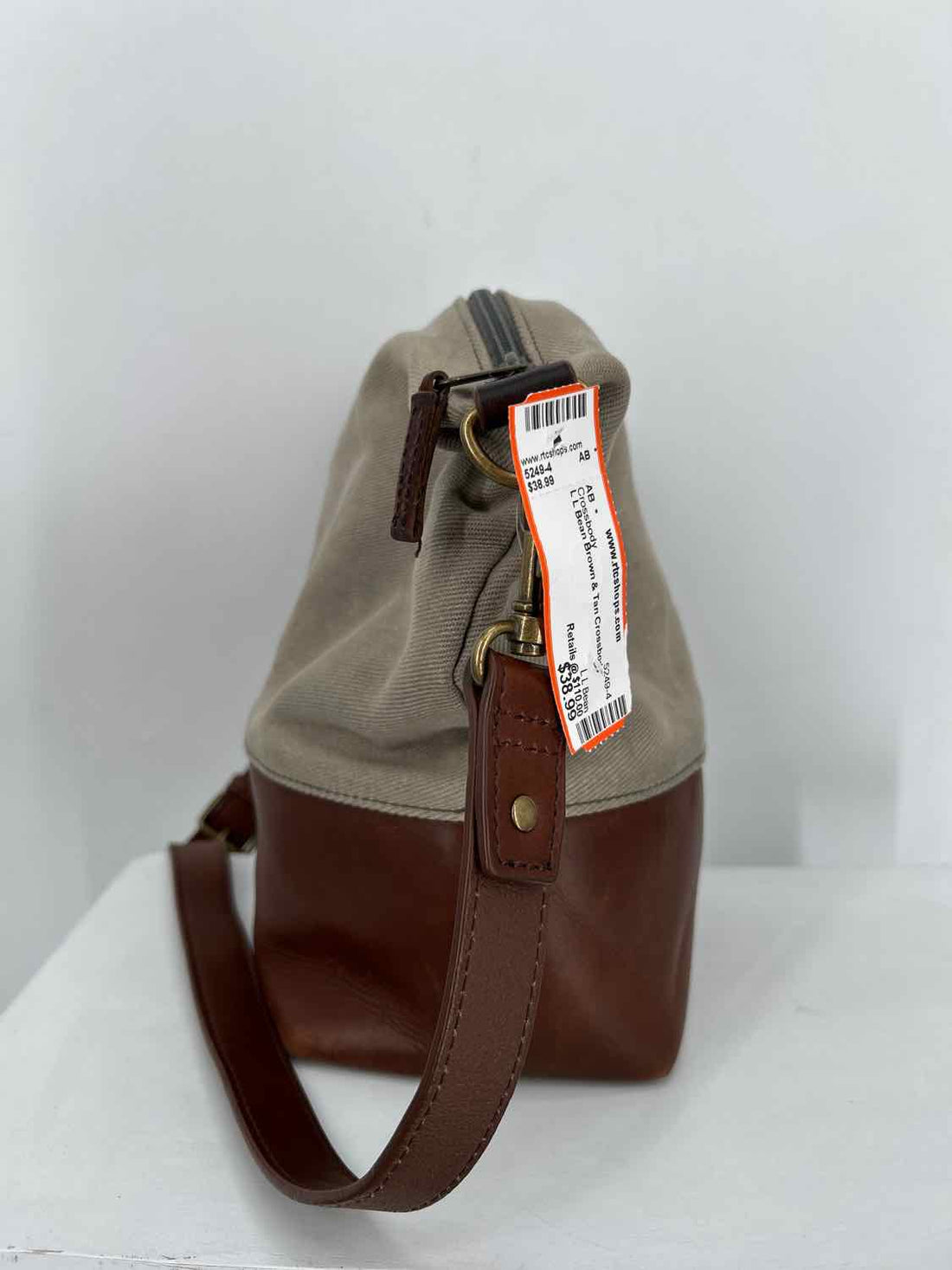 L L Bean Brown & Tan Crossbody