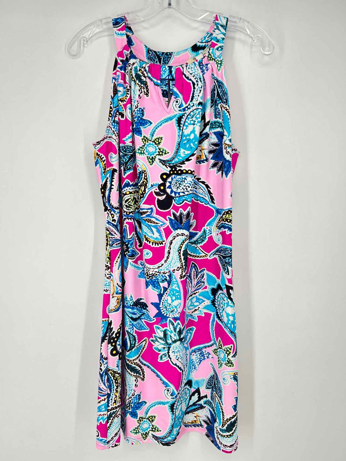 Arueh Size L Pink Print Sleeveless Dress