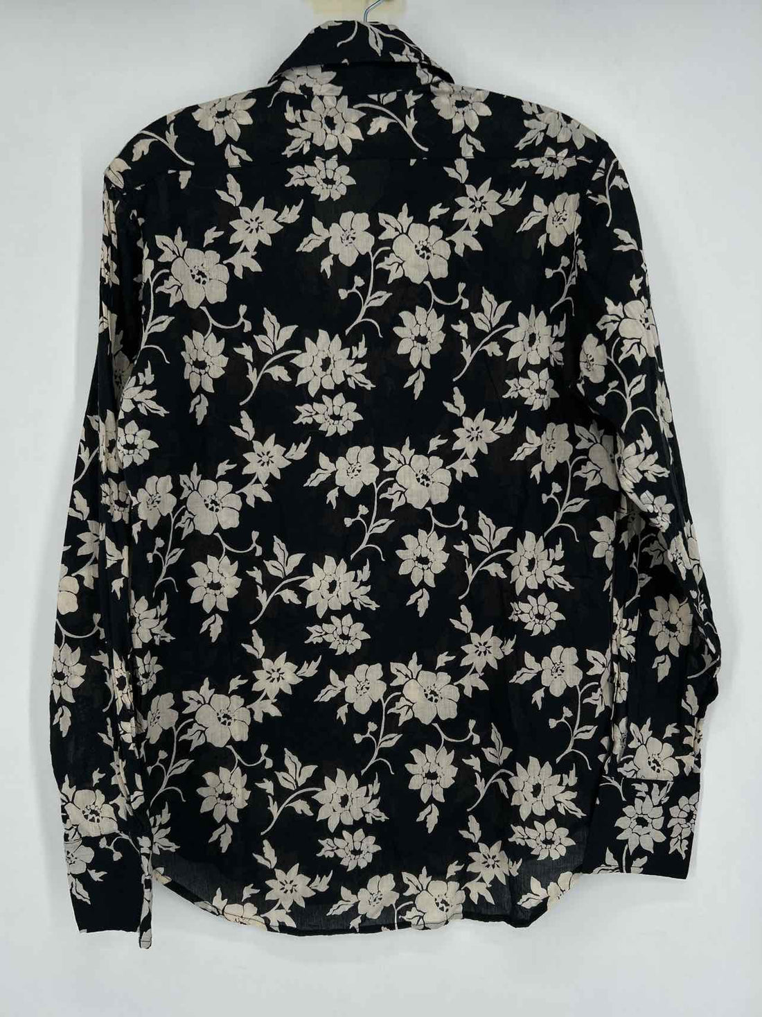 Layla Size M Black & Beige Floral Long Sleeve