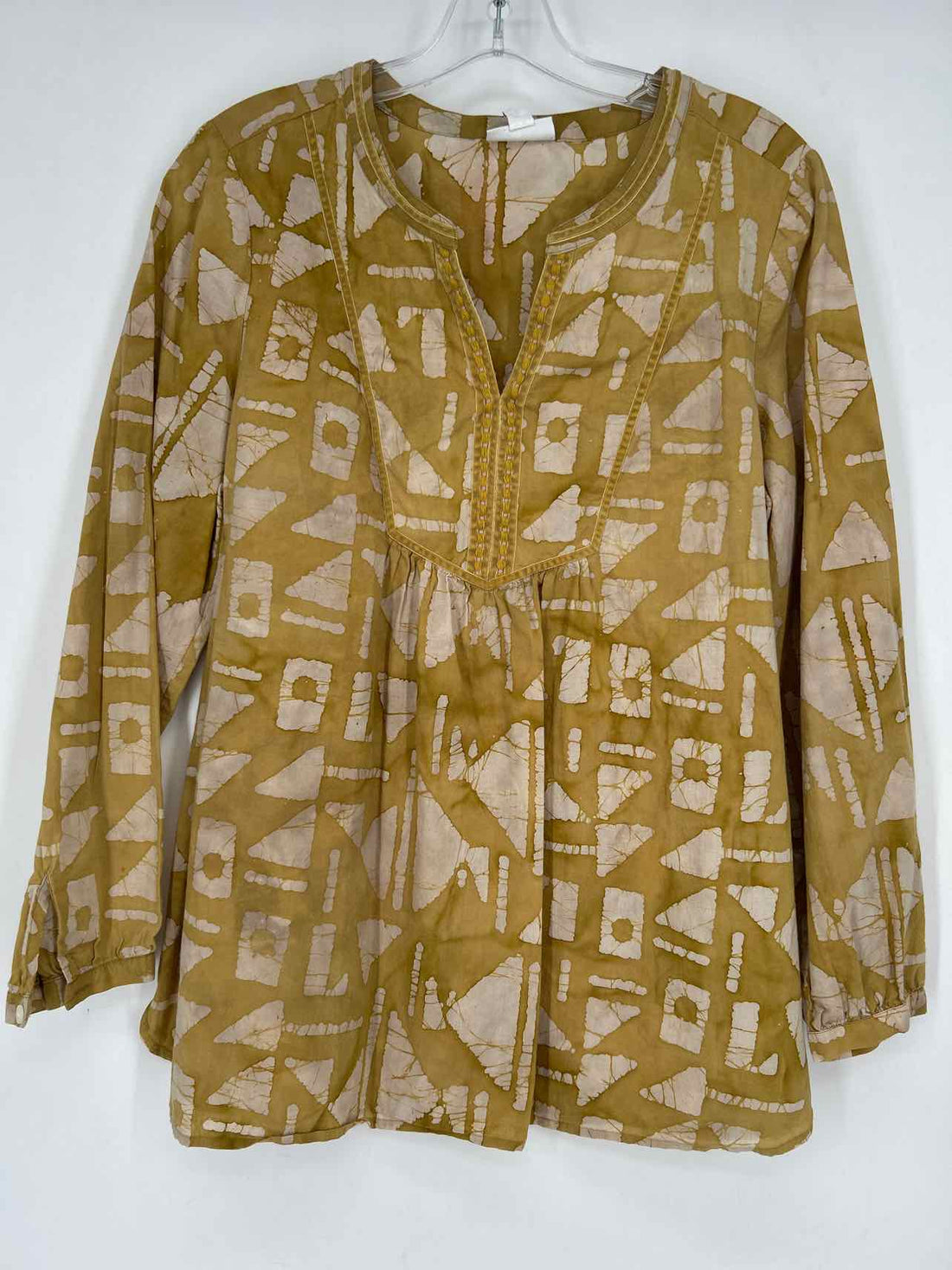 Pure Jill Size M khaki print Long Sleeve