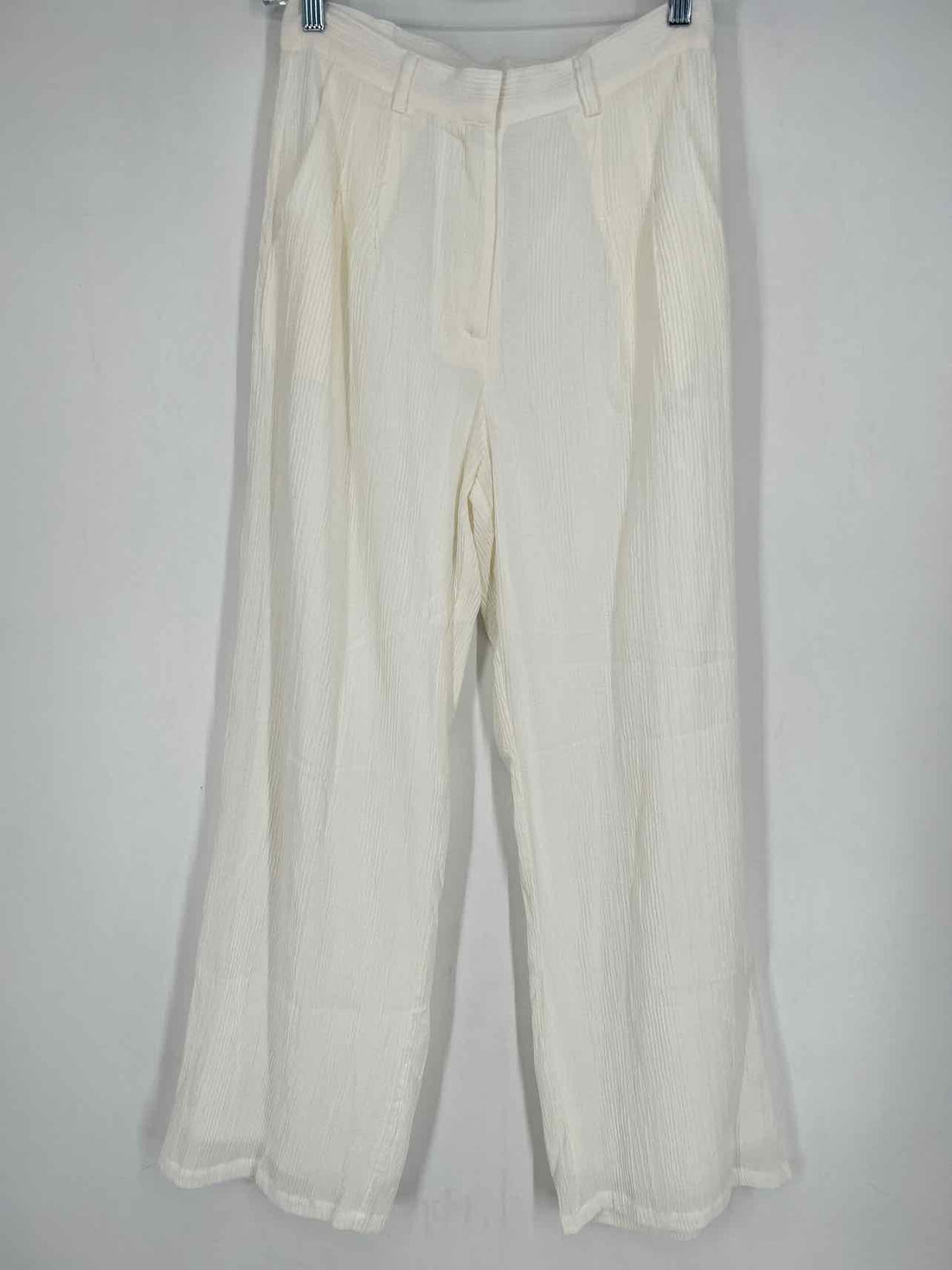 En Creme Size S White Textured Pants