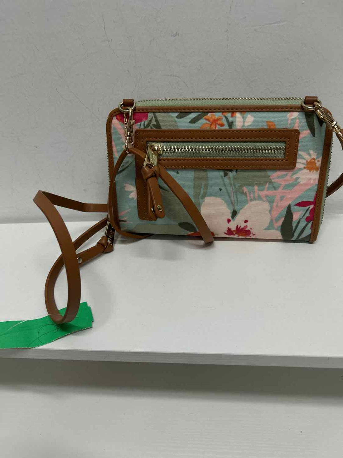 Spartina Mint Floral Canvas Crossbody