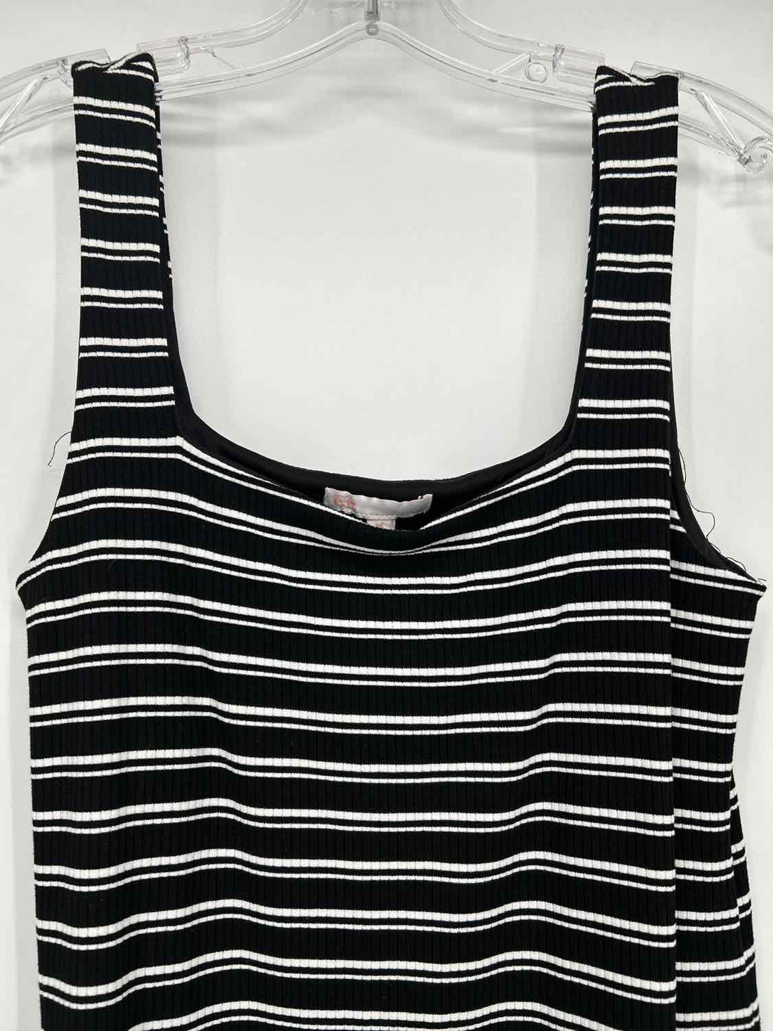 GB Size M Black & White Striped Dress