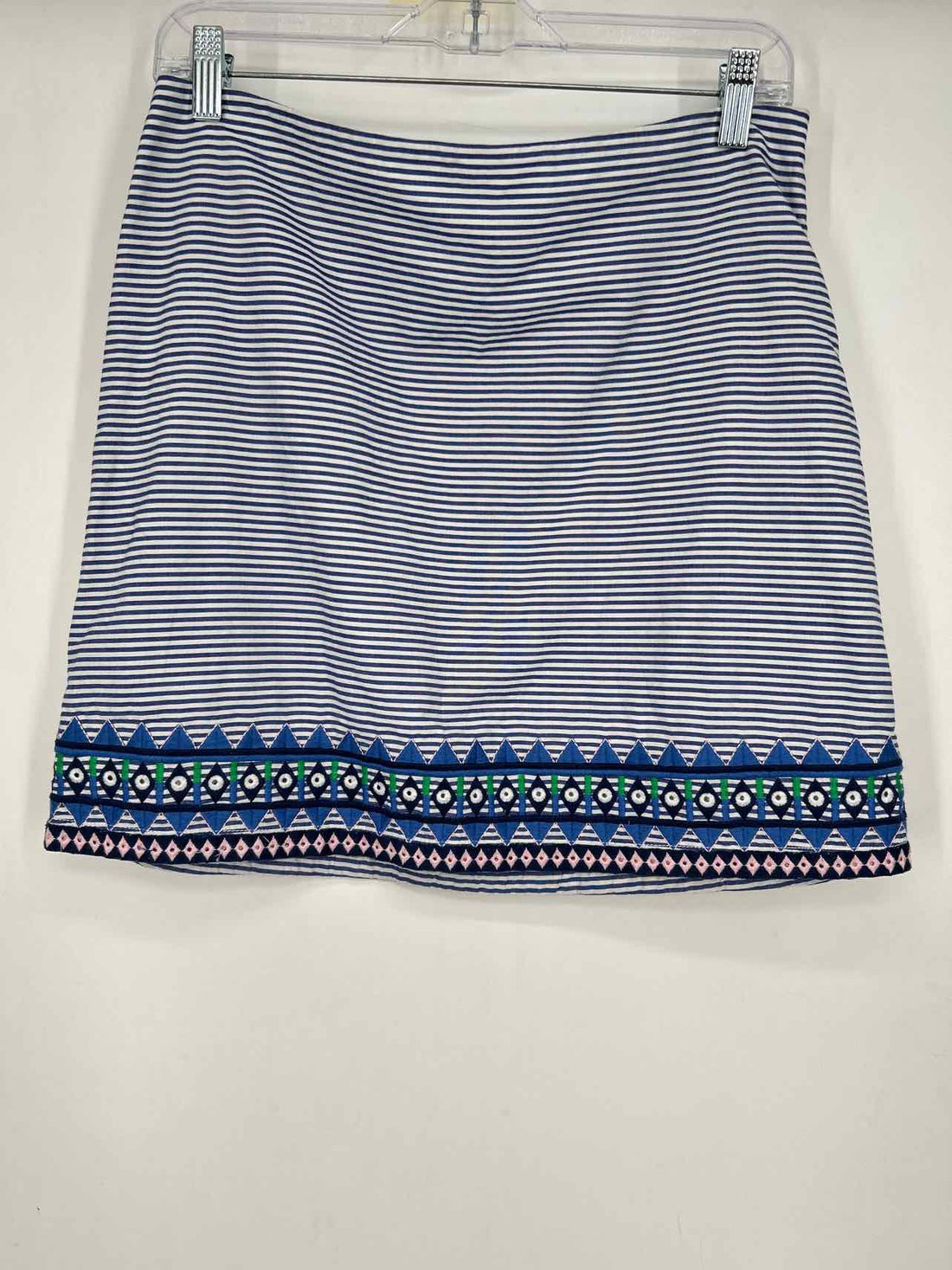 Vineyard Vines Size 8 Navy & White Striped Embroidered Skirts