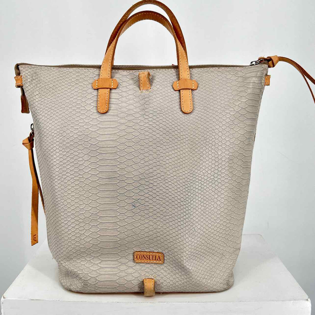 Consuela Tan Genuine Leather Pre Owned Satchel