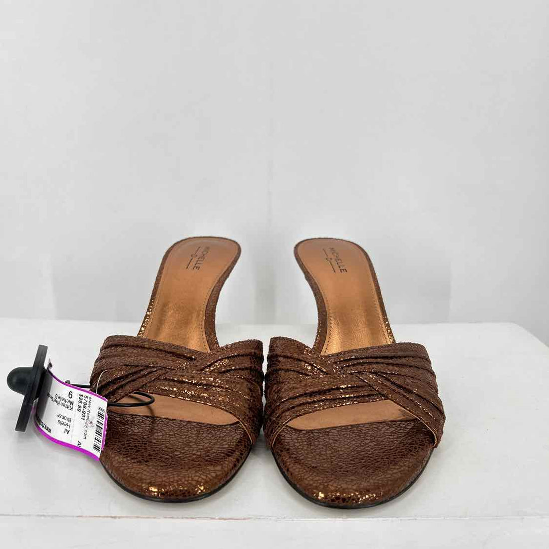 Michelle D Women Size 9 Bronze Heels