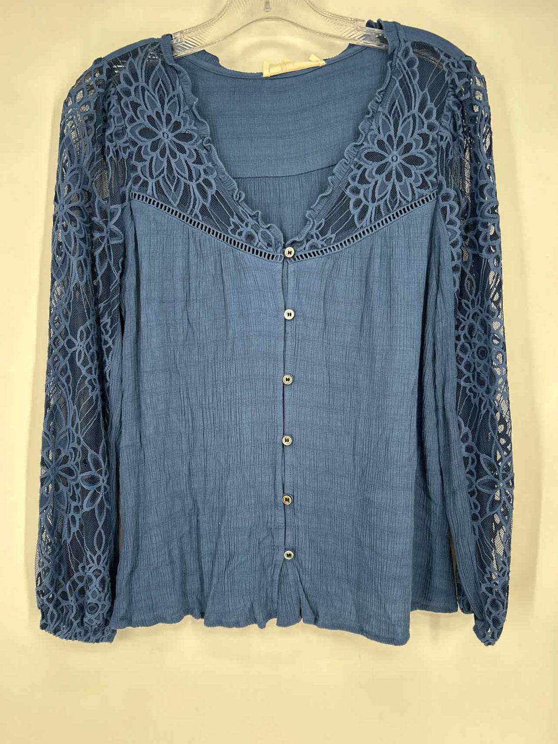 Nurture by Westbound Size M Navy Lace Long Sleeve