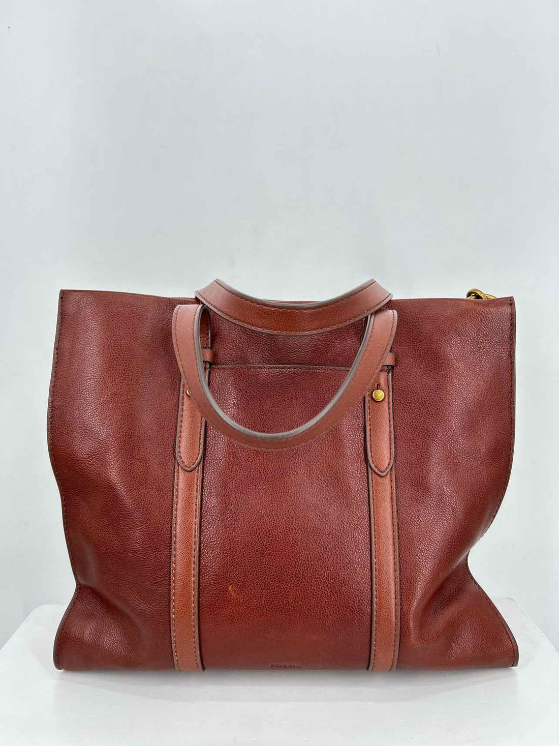 Fossil Brown Leather Pre Owned Satchel