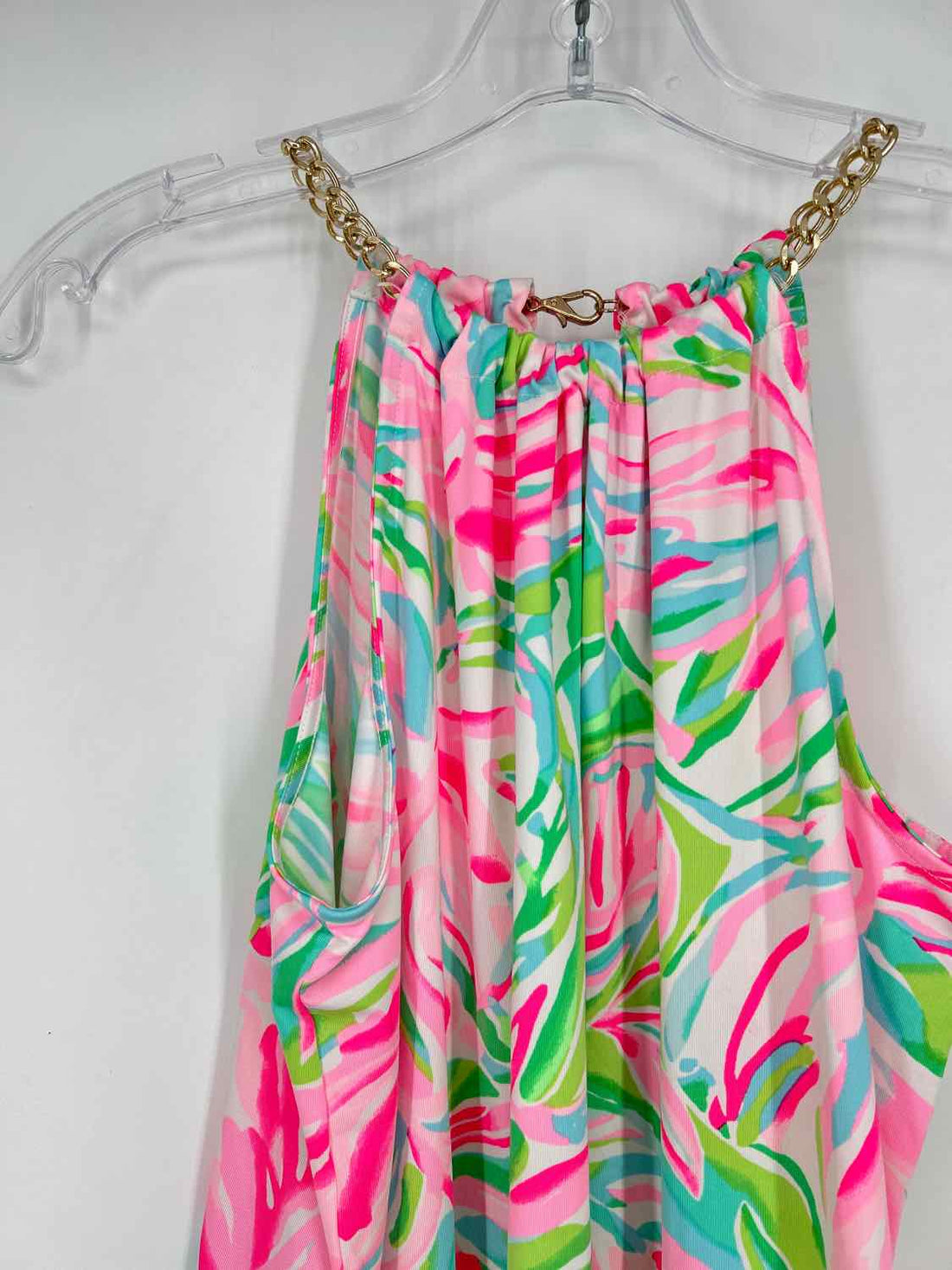 Lilly Pulitzer XS White & Pink Print Sleeveless Lilly Pulitzer Top