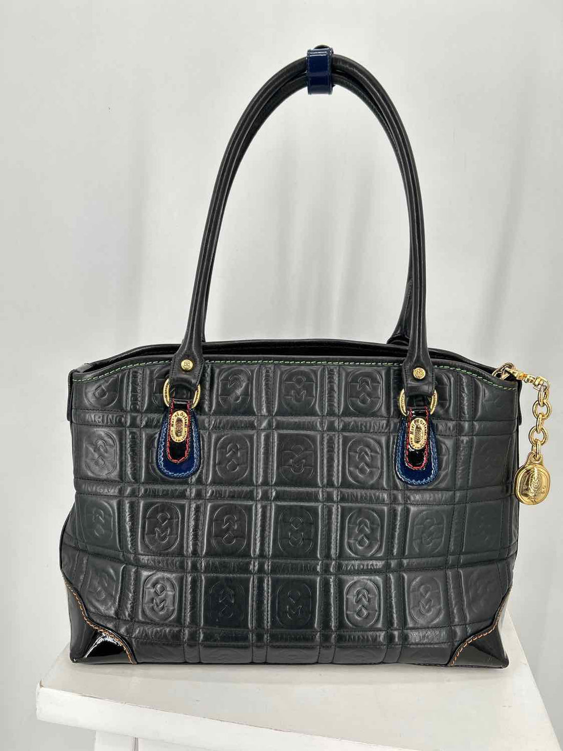 Marino Orlandi Black Quilted Leather Tote