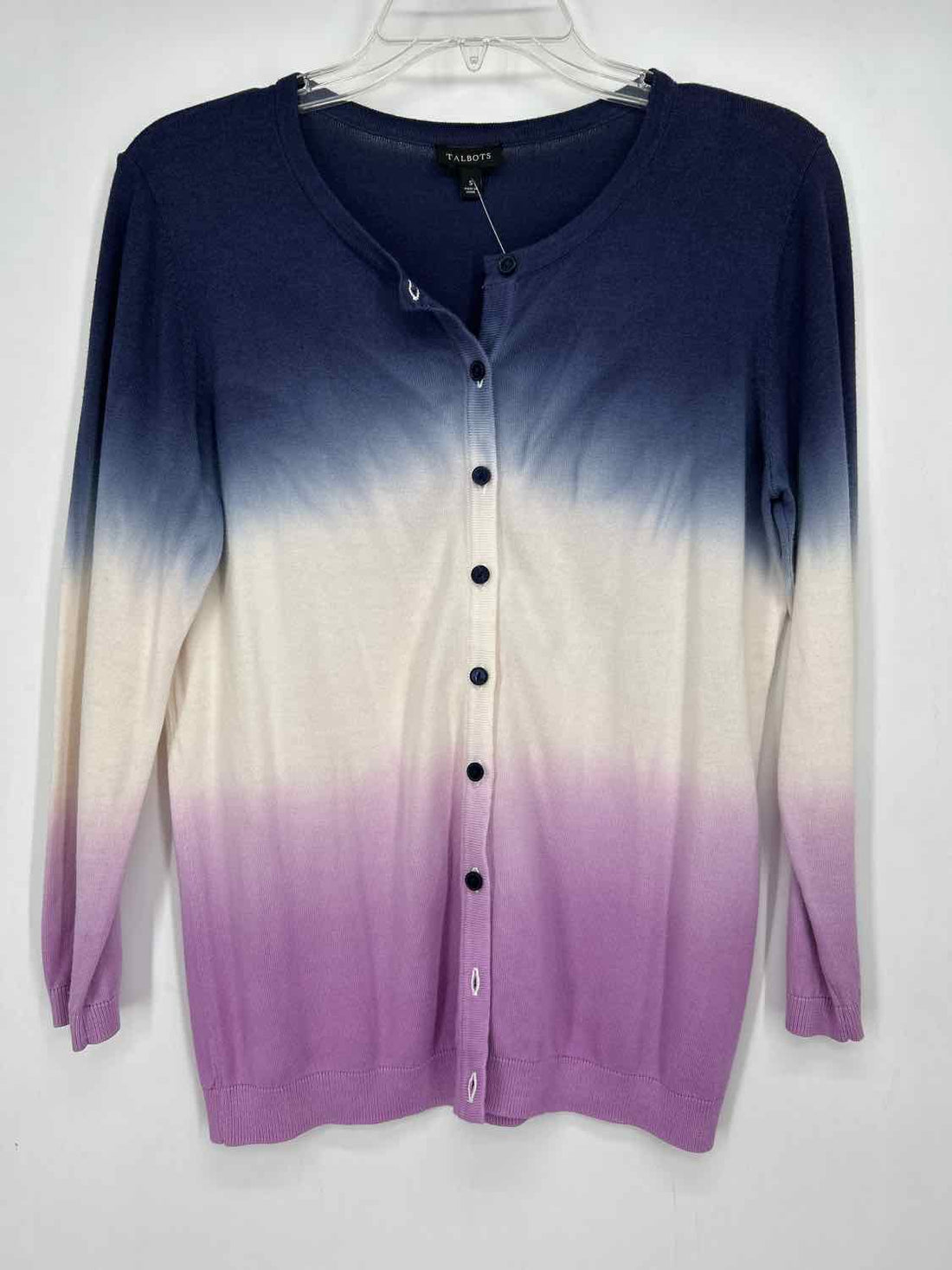 Talbots Size S Blue white purple Cardigan