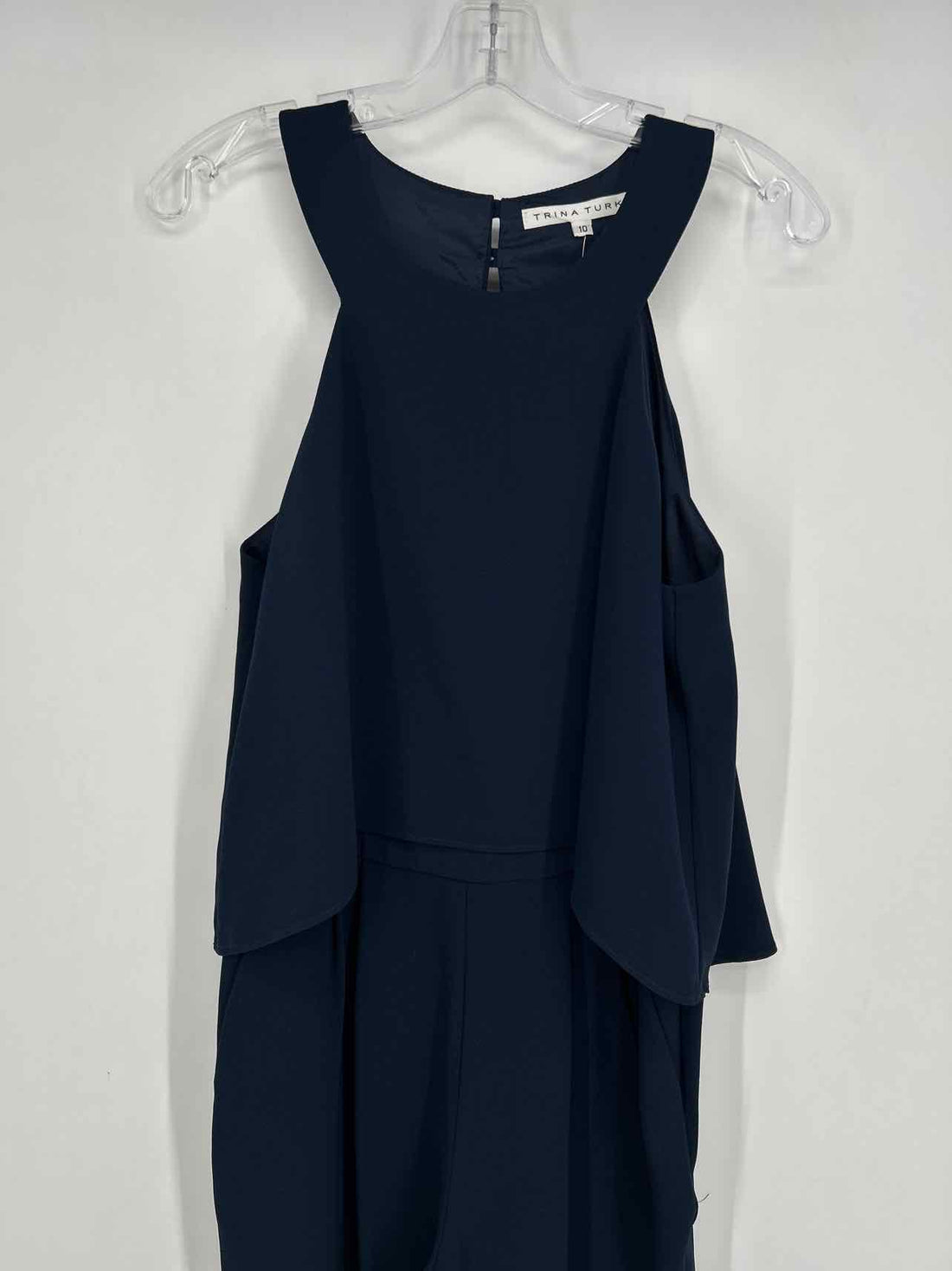 Trina Turk Size 10 Navy Sleeveless Jumpsuit