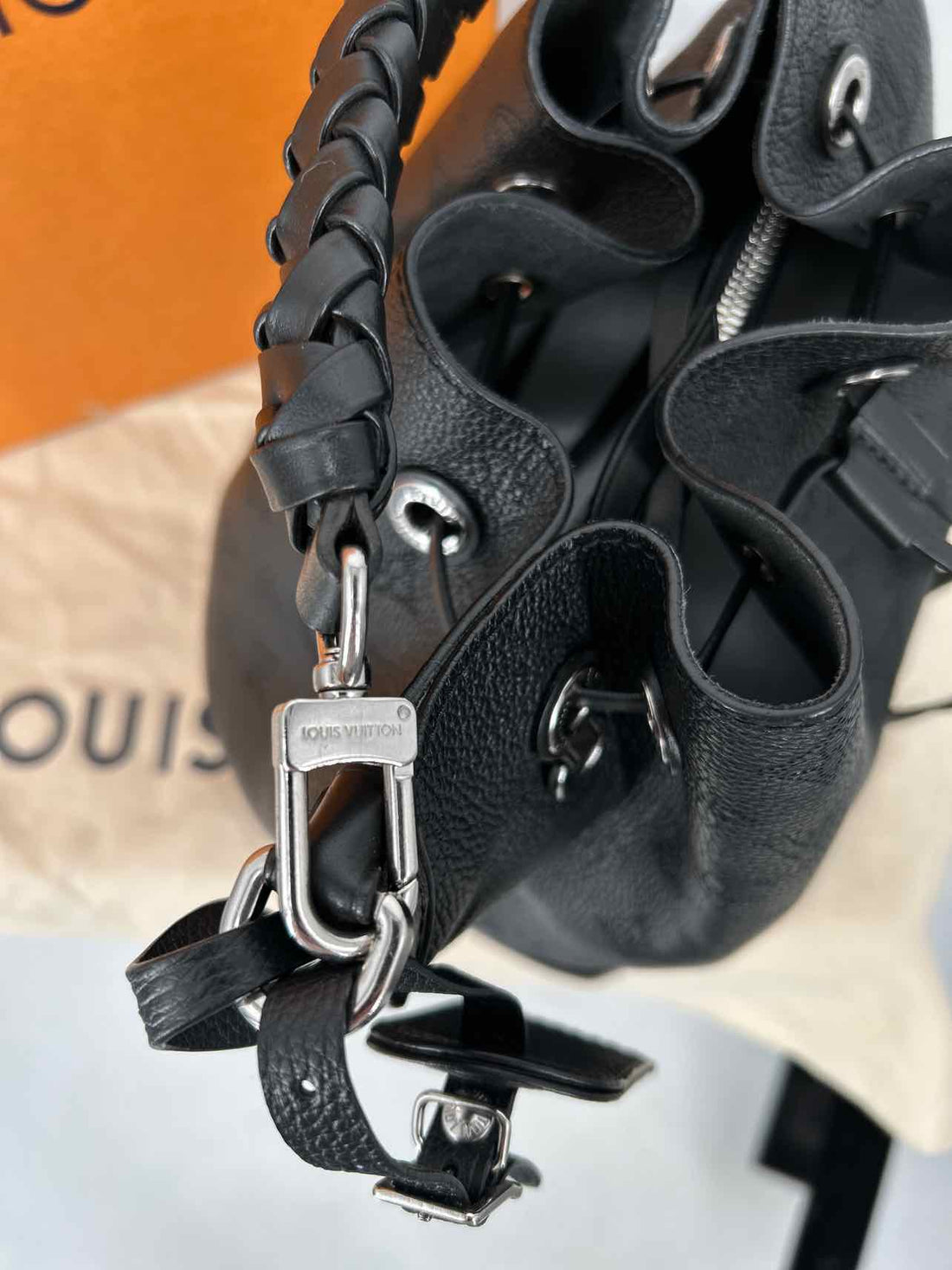 Louis Vuitton Muria Mahiha Black Leather New LUXURY