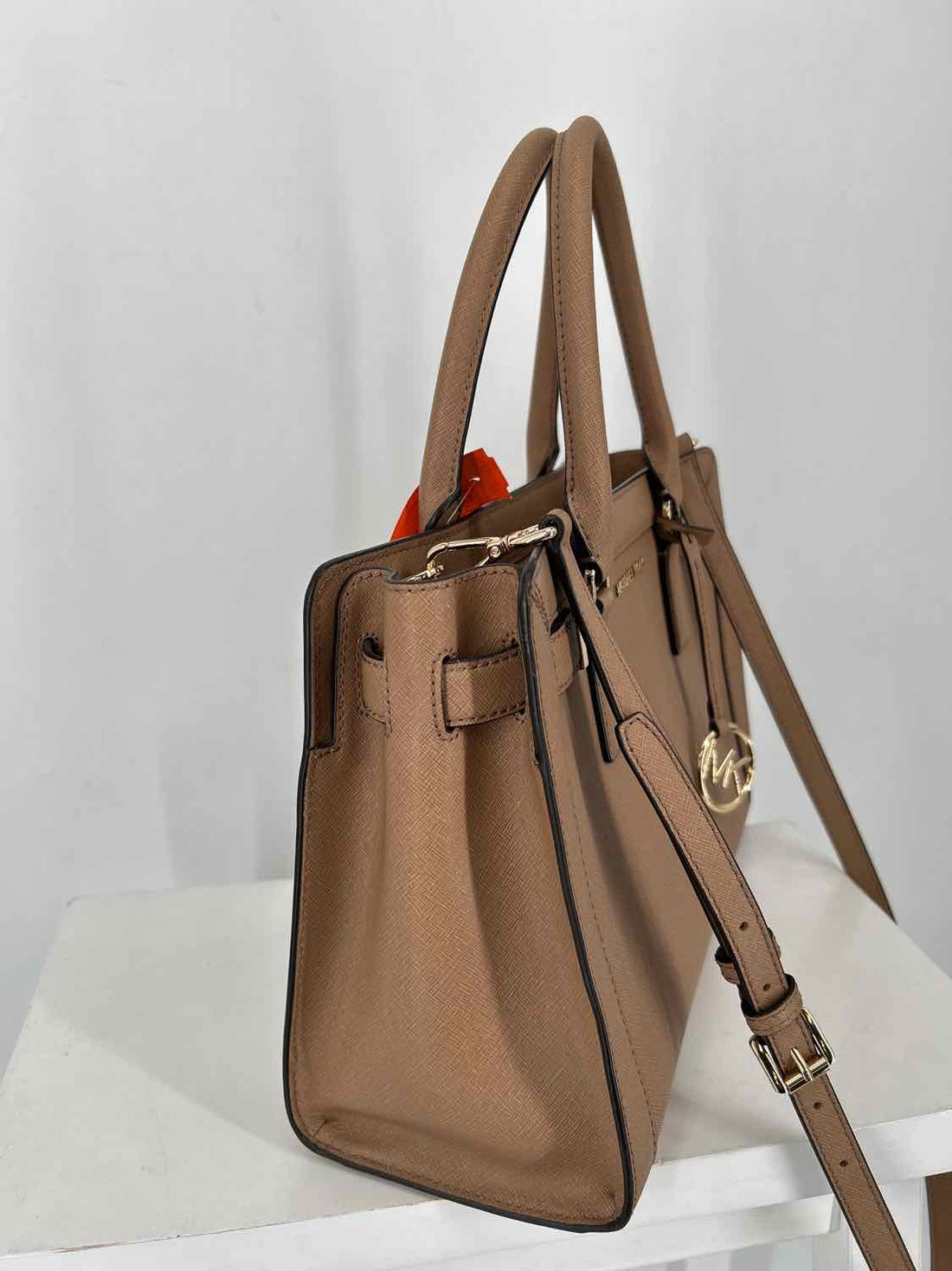 Michael Kors Brown Saffiano Leather Crossbody