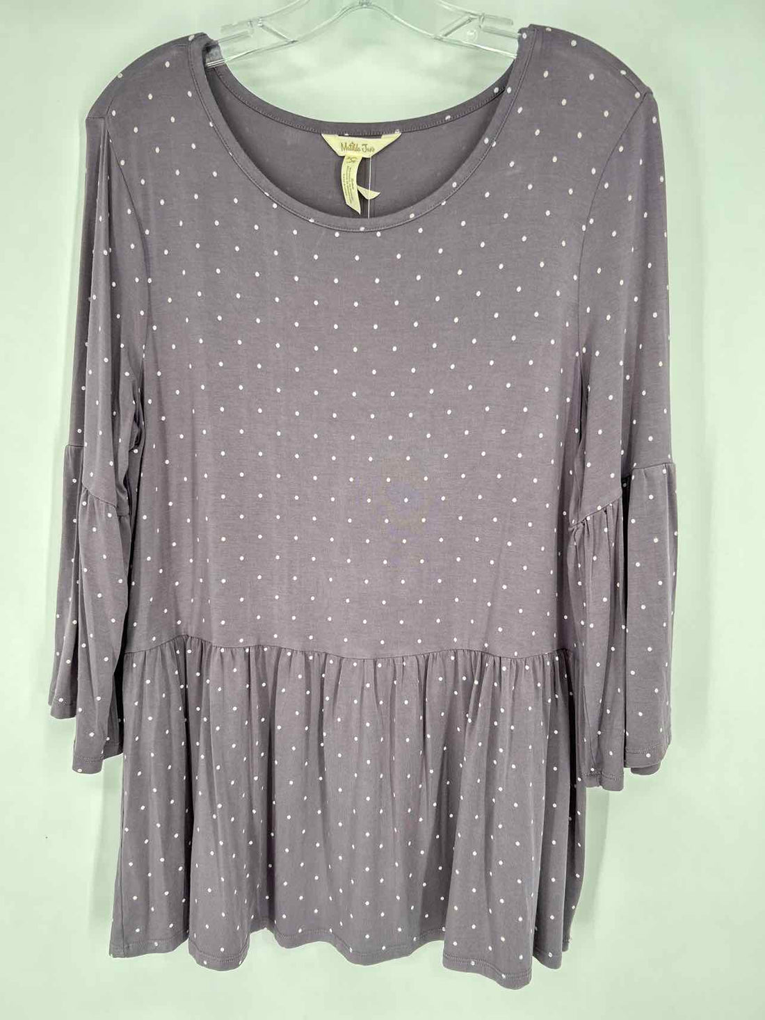 Matilda Jane Size L Purple Polkadot Long Sleeve