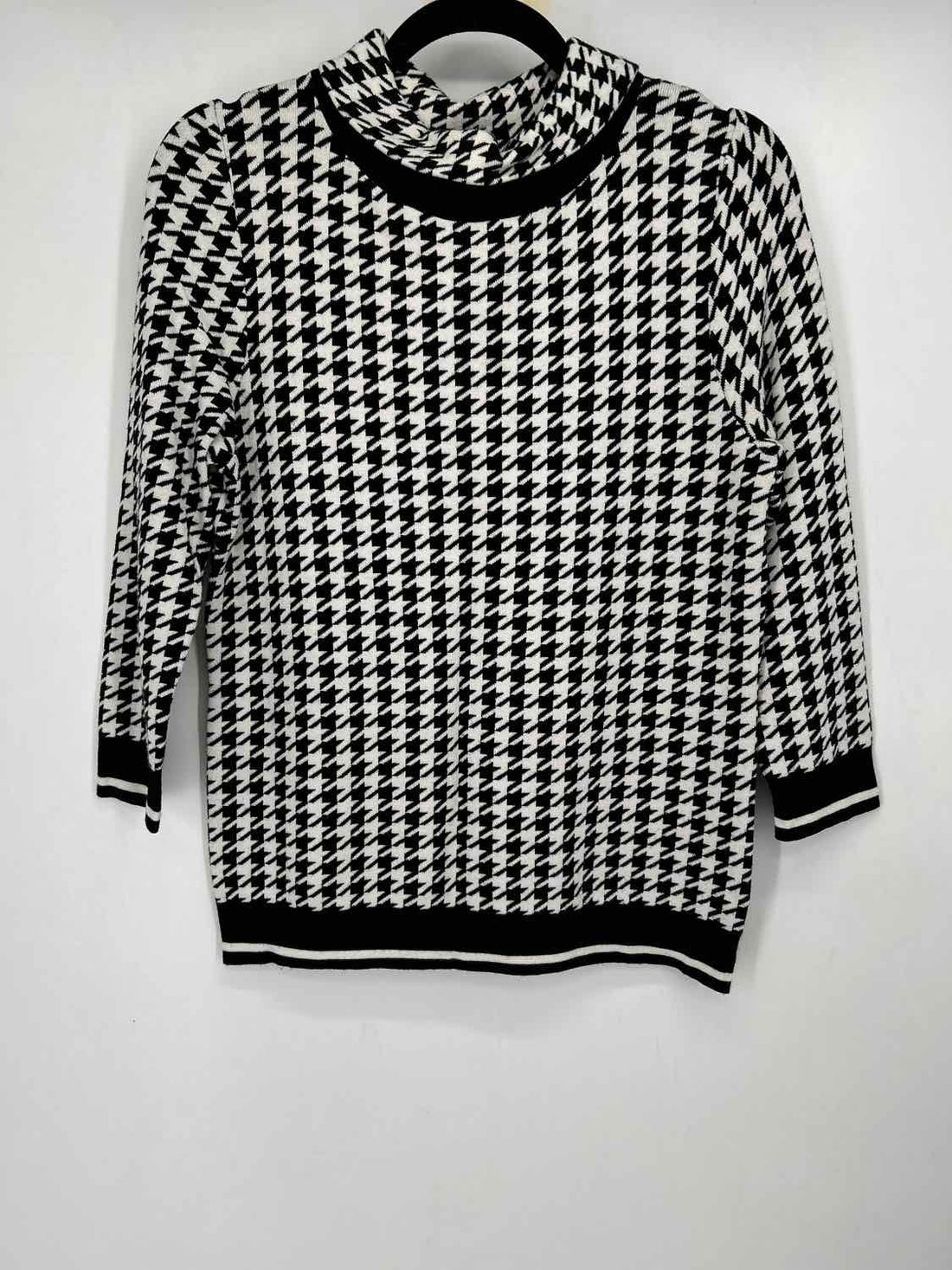 Talbots Size S Black & White Houndstooth Sweater