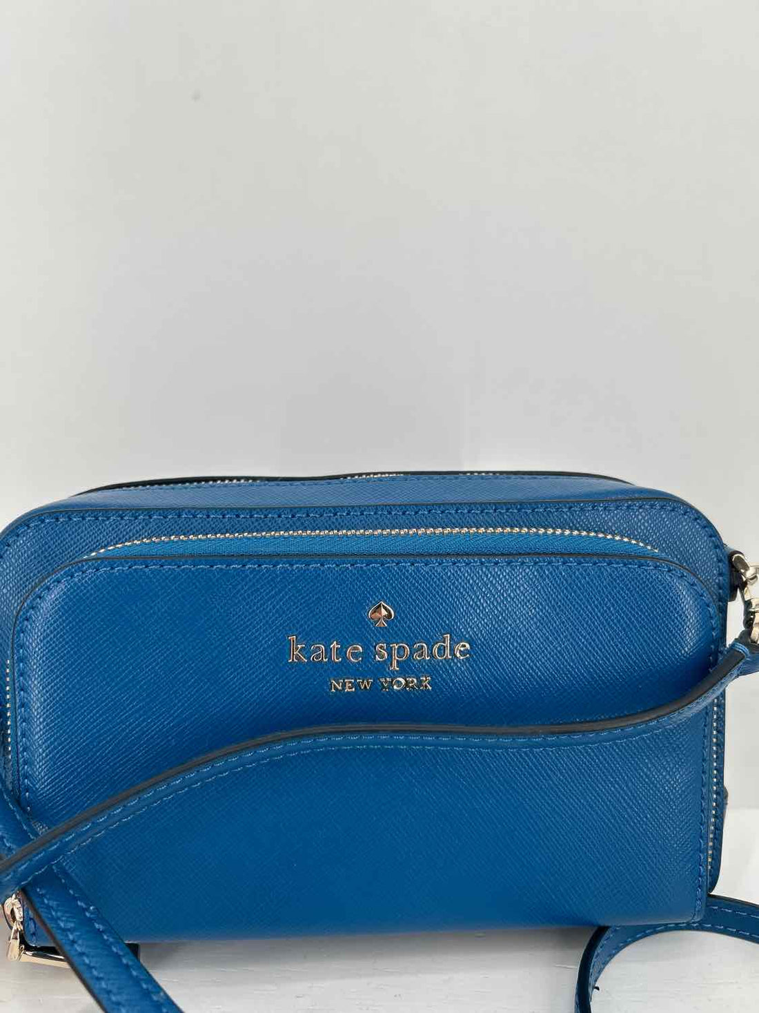 Kate Spade Blue Saffiano Leather Crossbody