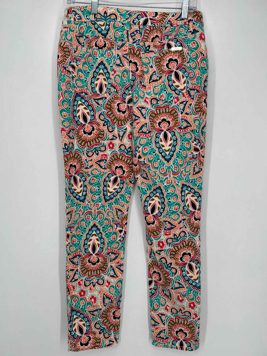 So Slimming by Chico's Size 0/Small Turquoise Pink Blue Floral Girlfriend Jeans