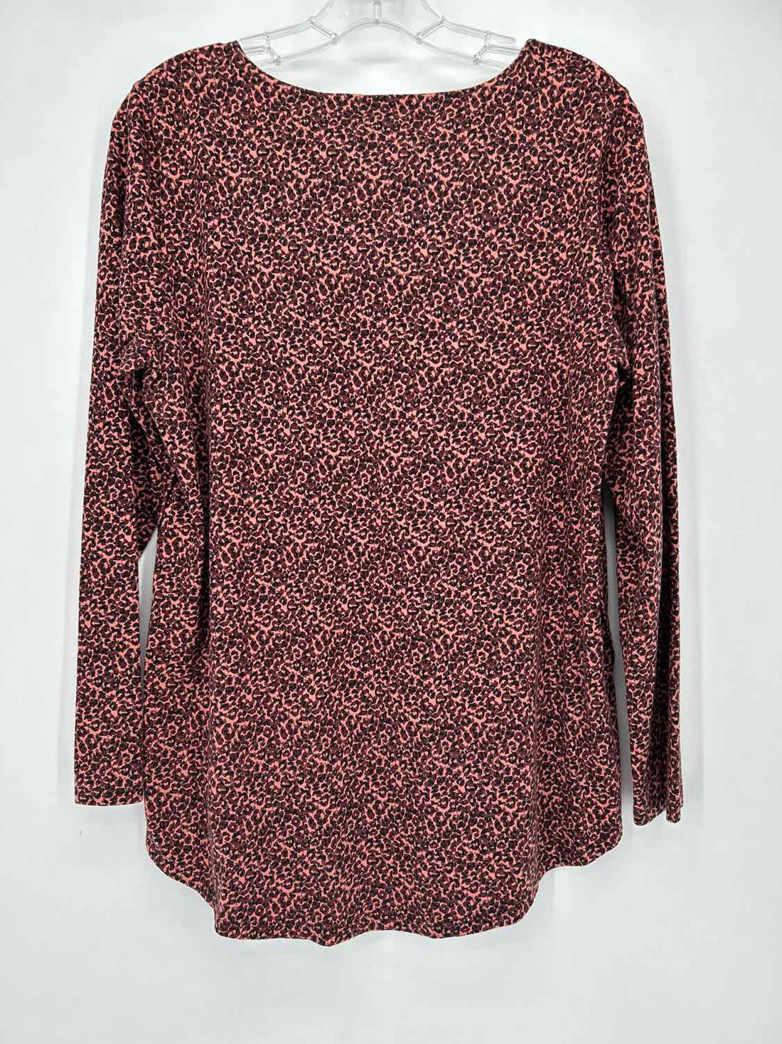 Zenergy by Chicos Size 1 Maroon Leopard Long Sleeve