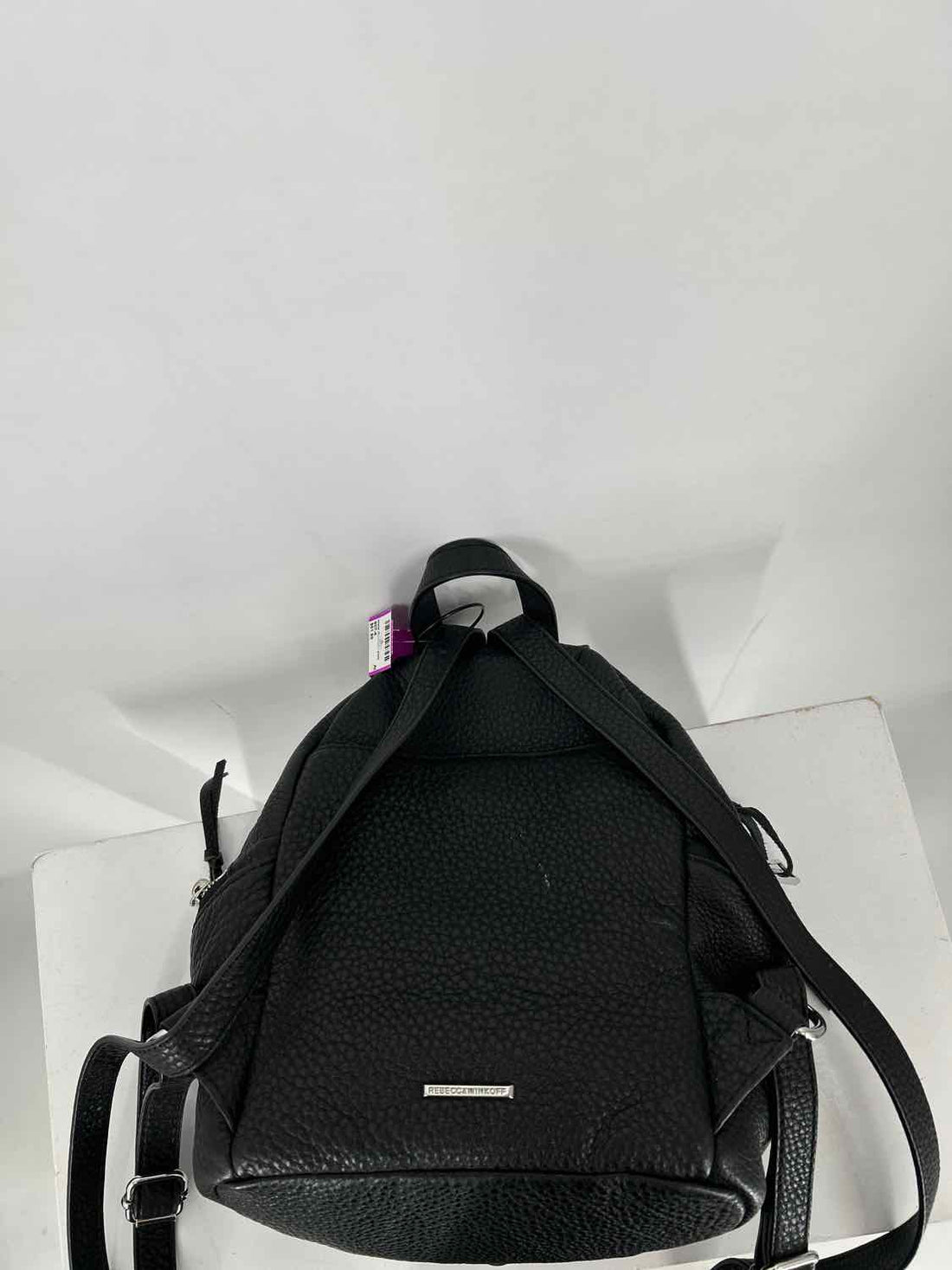 Rebecca Minkoff Black Pebbled Leather Convertible Backpack