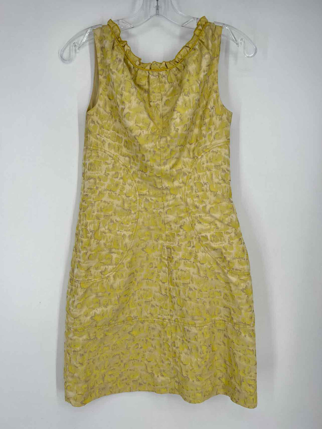 Etcetera Size 2 Yellow Print Sleeveless Dress