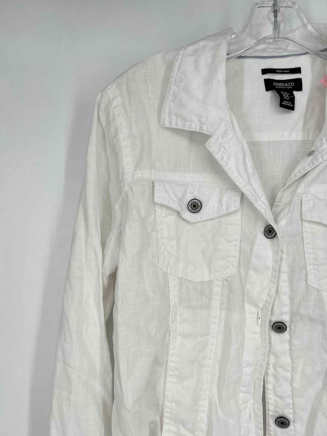 Jones New York Size M White Linen Jacket