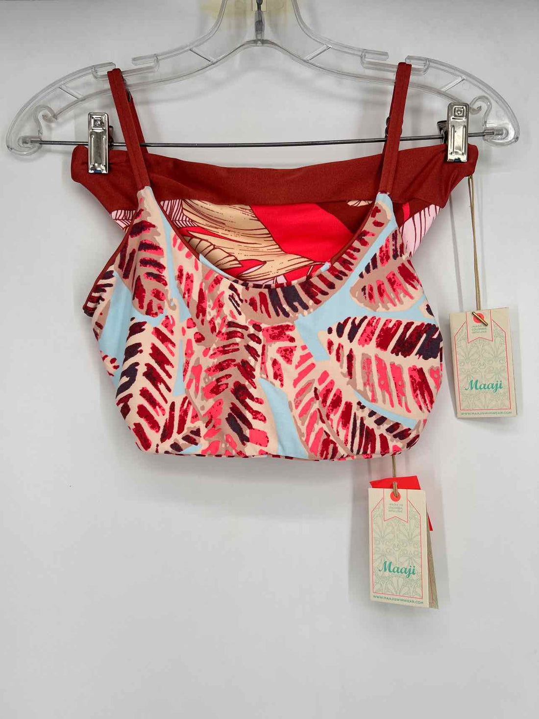 Maaji Size M/L Red Multi Color NWT Swimsuit 2 Piece
