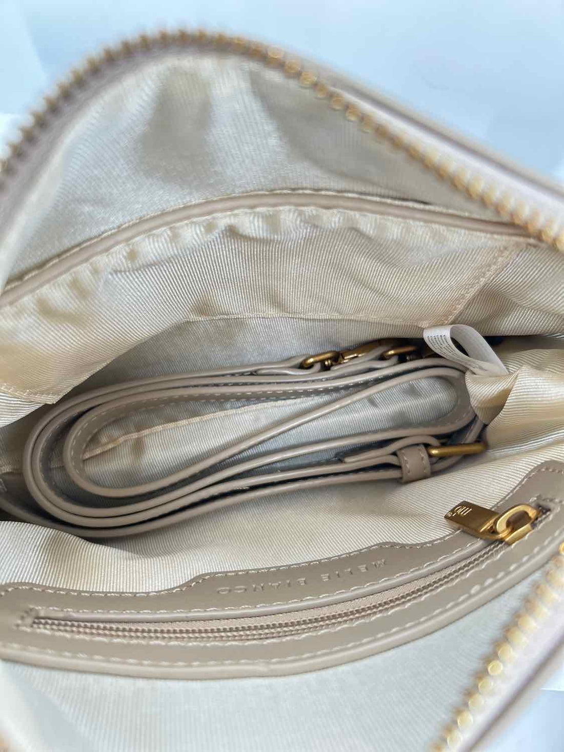 Melie Bianco Beige Vegan Leather Pre Owned Tote