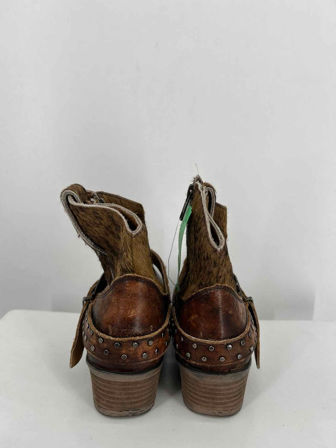 Sterling River Boots Women Size 7.5 Brown Leather/Calf Hair Ankle Boot