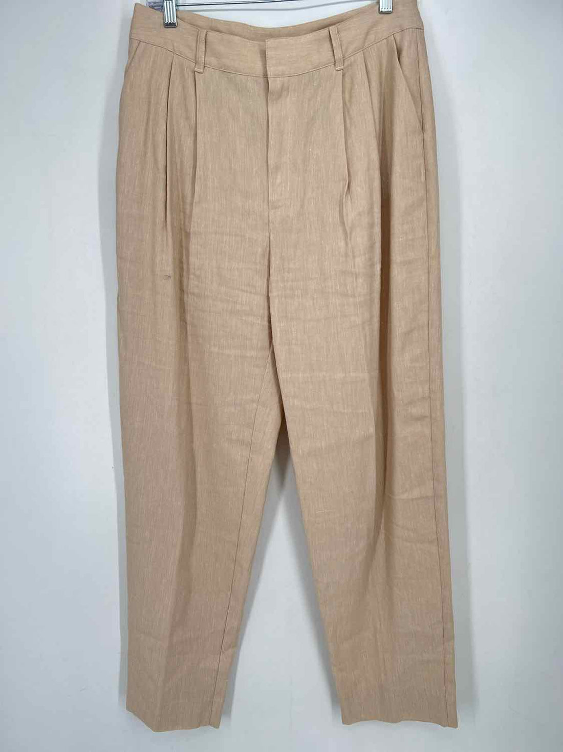 Cinq a Sept Size 8 Tan Linen Blend Pants
