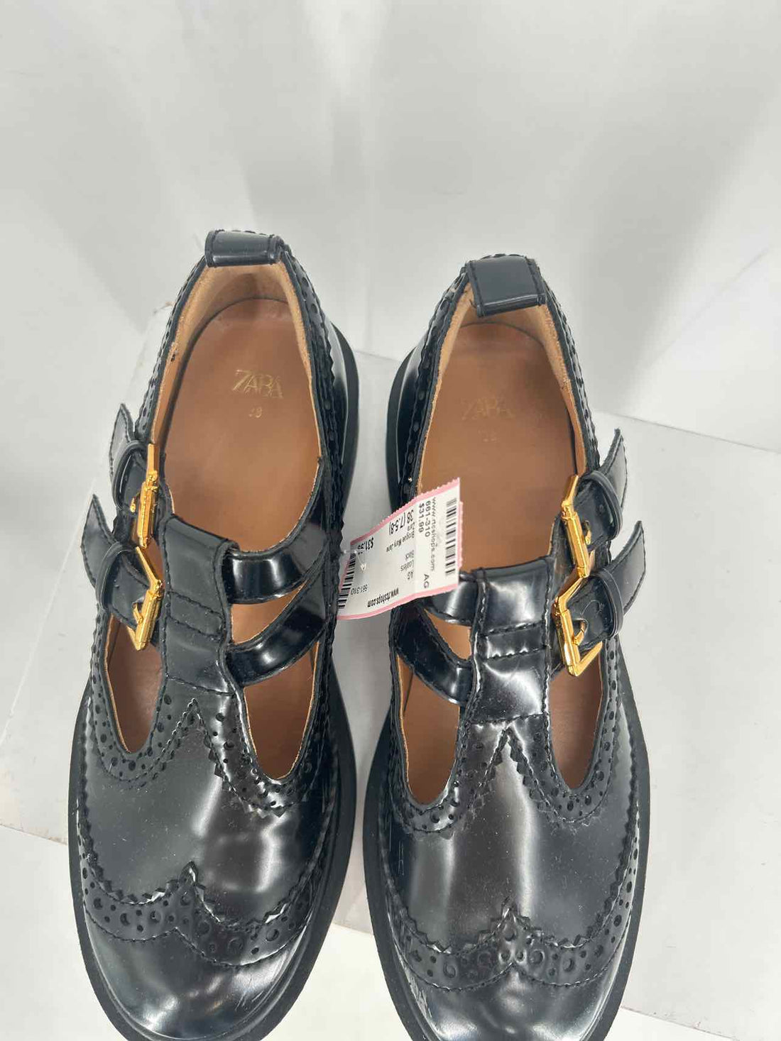 Zara Women Size 38 (7.5-8) Black Loafers