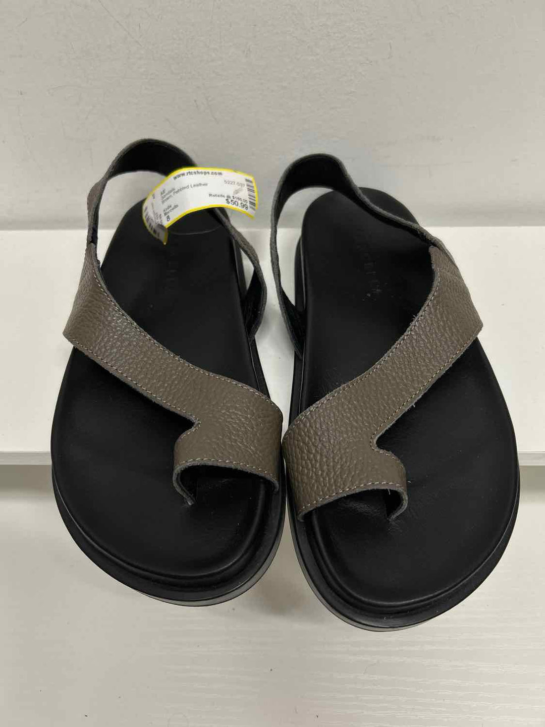 Marcella Women Size 8 Brown Pebbled Leather Sandals