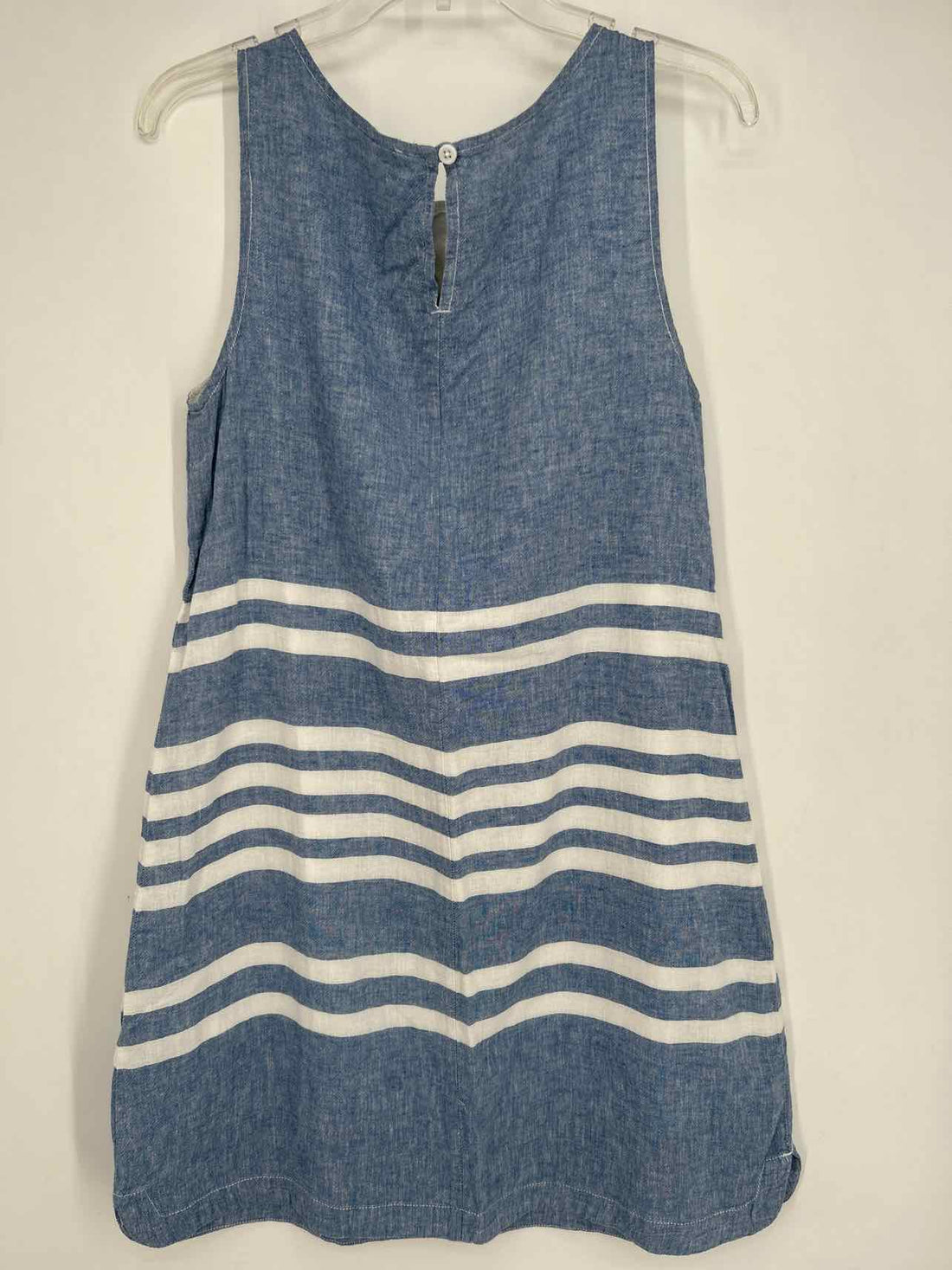 Beach Lunch Lounge Size M Blue & White Striped Sleeveless Dress