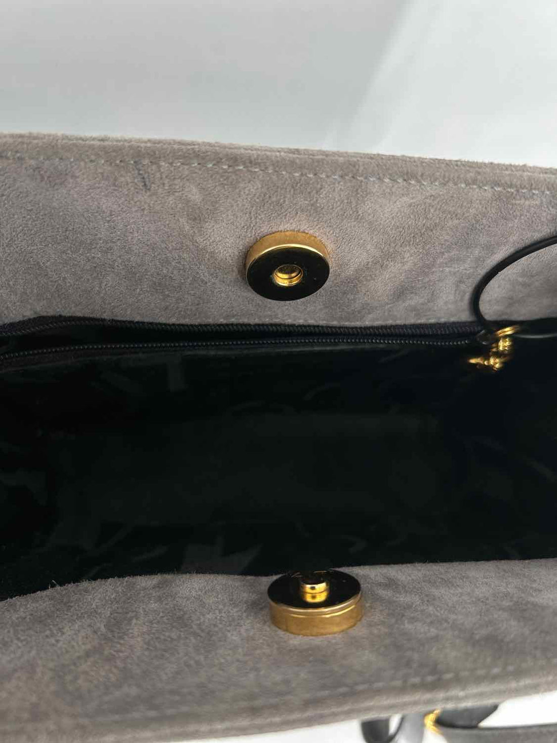 Salvatore Ferragamo Gray Suede Satchel