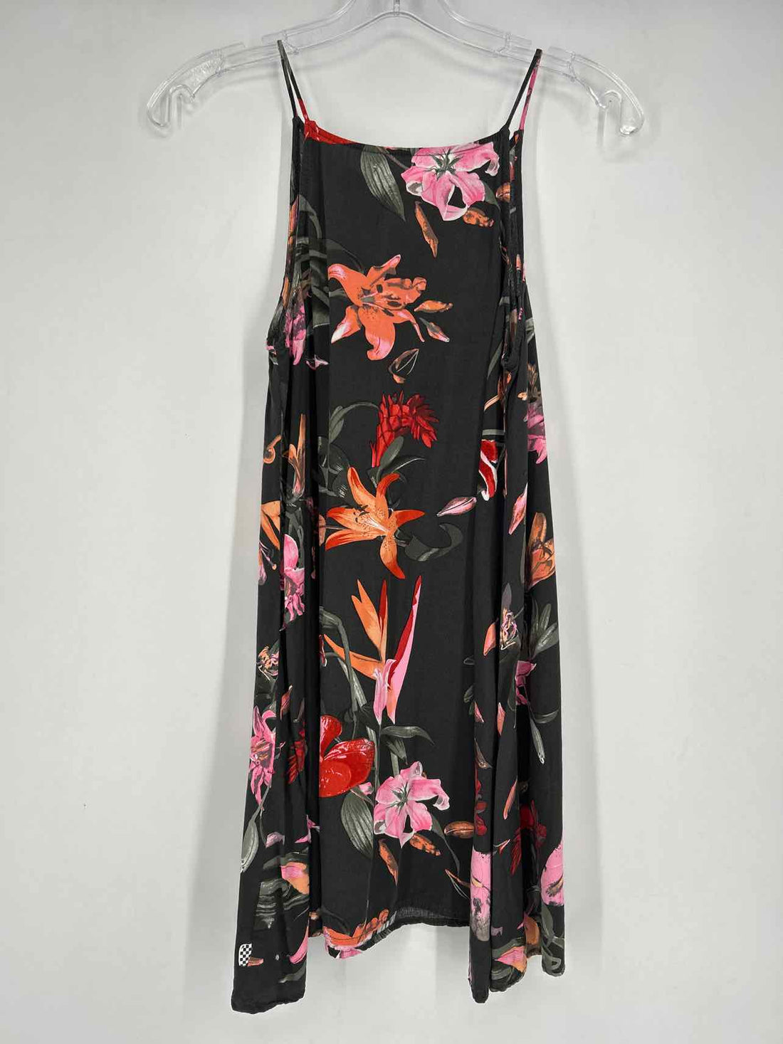 Vans Size S Dark Gray Floral Sleeveless Dress