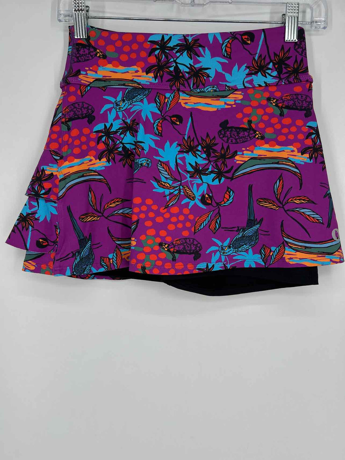 Dona Jo Size XS Purple Print Active Skorts