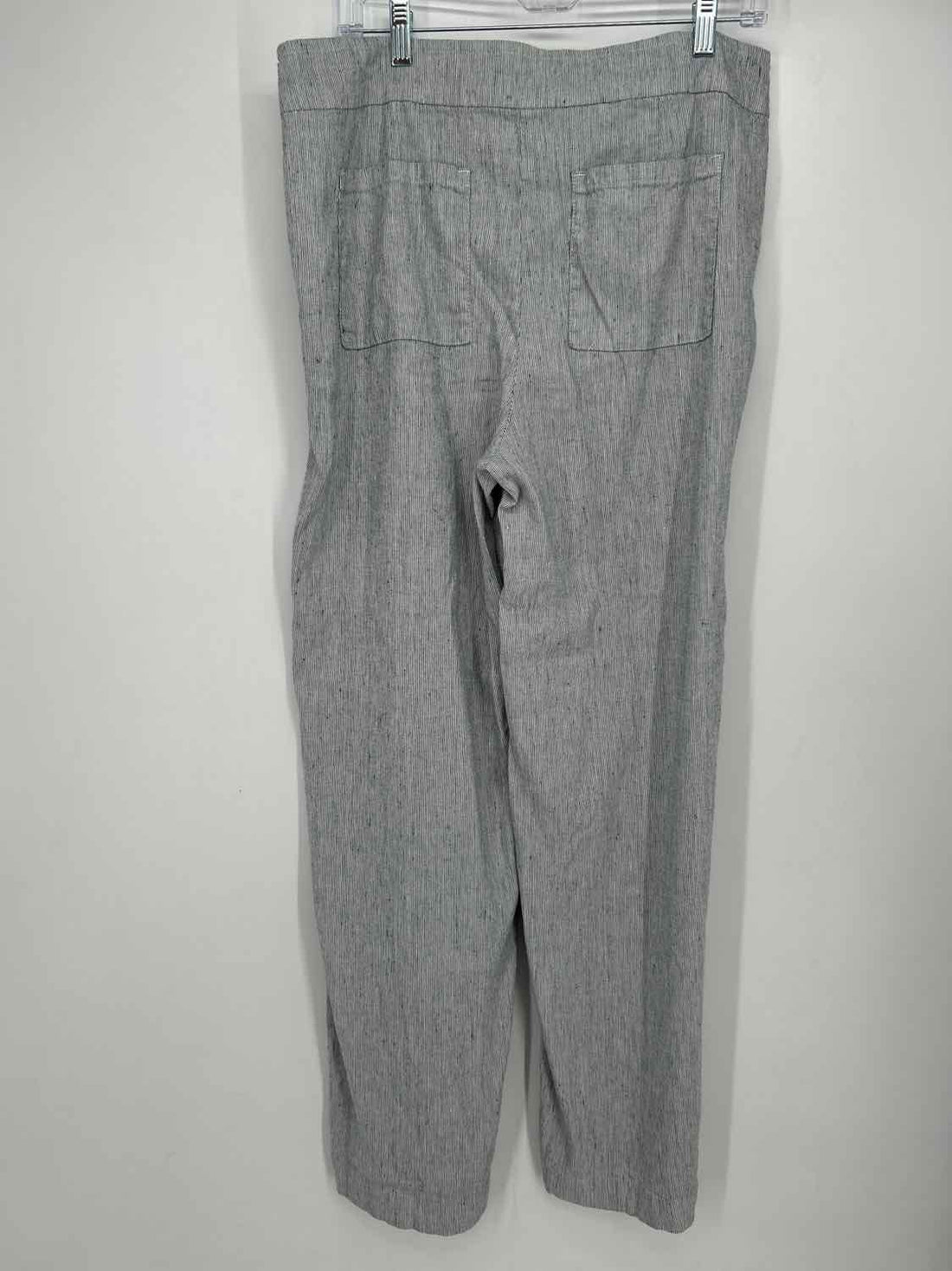 Chicos Size 2/12 Blue Stripe Linen Blend Pants