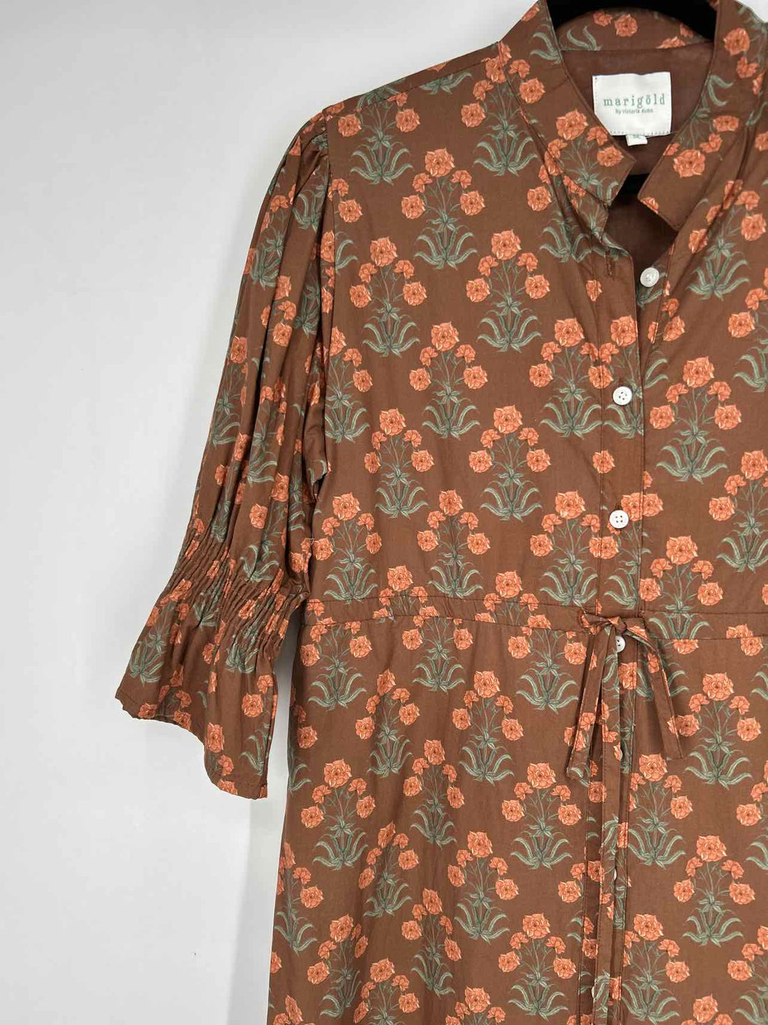 Marigold by Victoria Dunn M Brown & Pink Floral New Boutique Dress