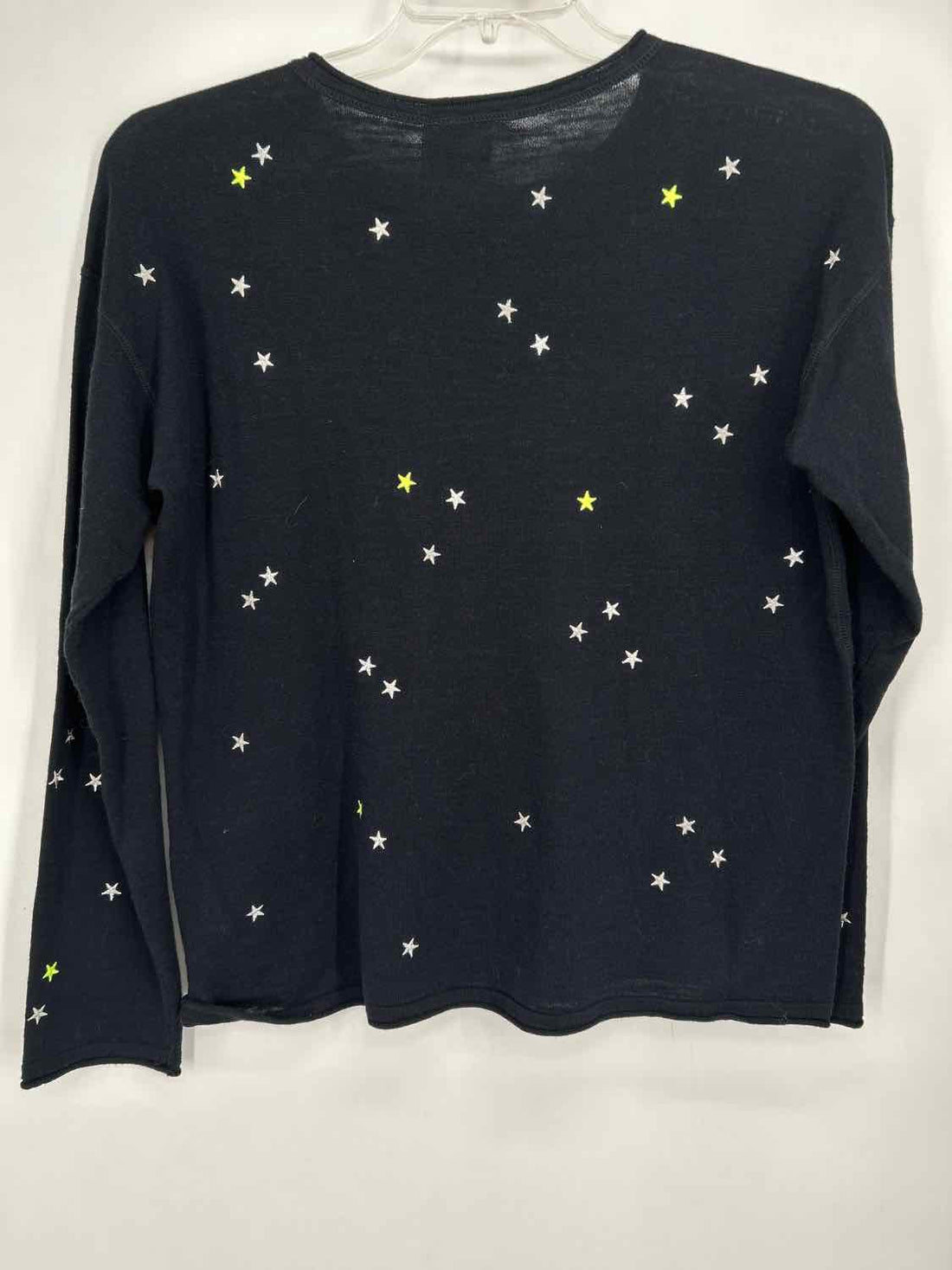 Lisa Todd Size M Dark Navy Embroidered Long Sleeve