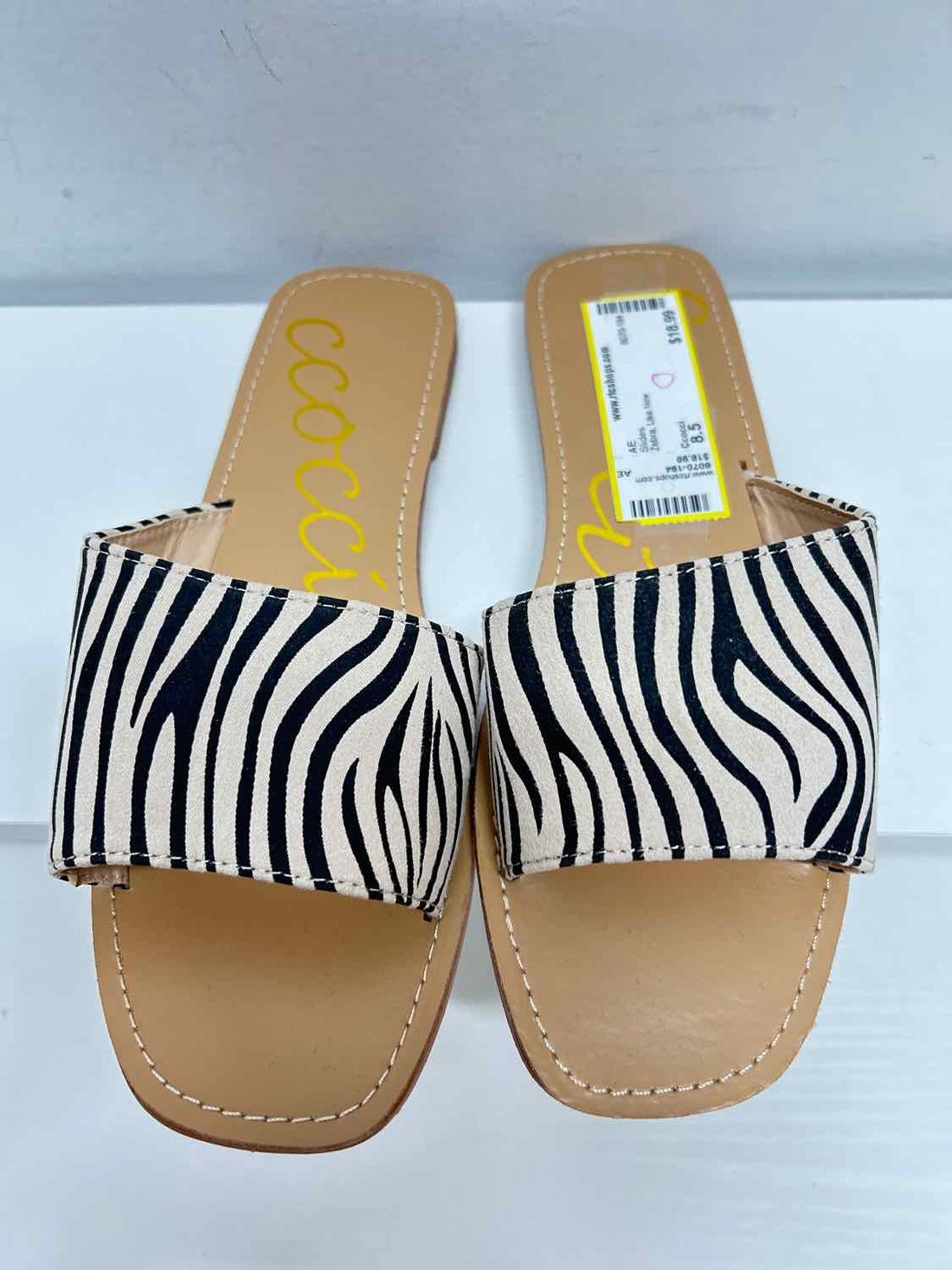 Ccocci Women Size 8.5 Zebra Like New Slides a