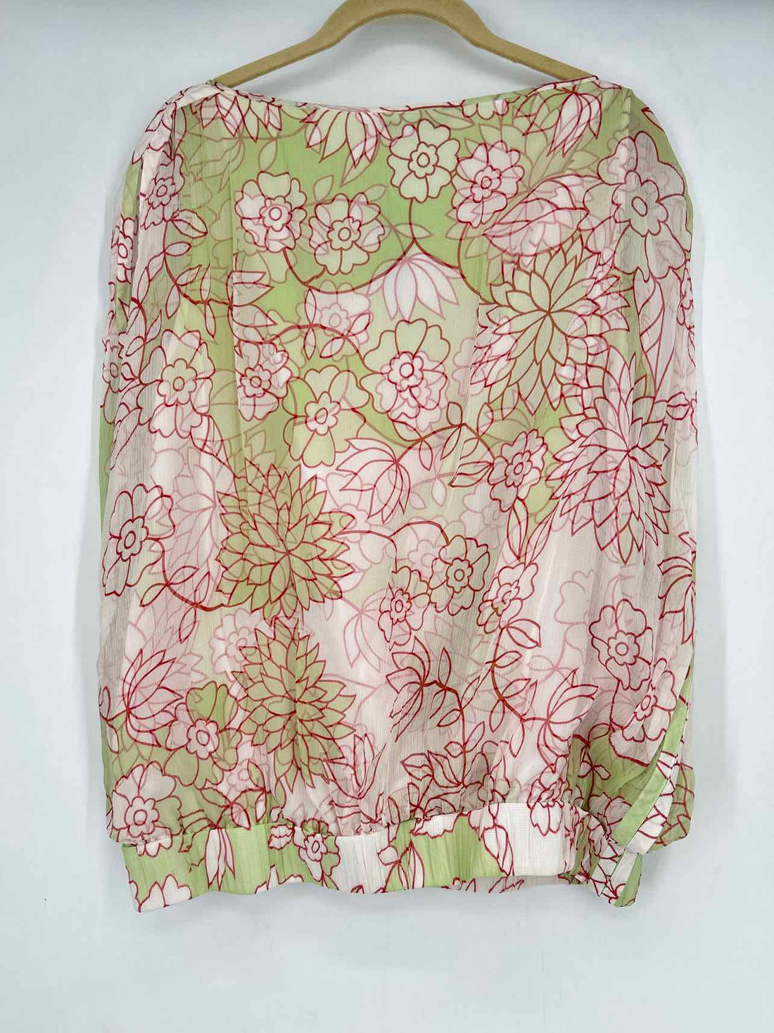 Diane Von Furstenberg Size 6 Green Print Silk Sleeveless