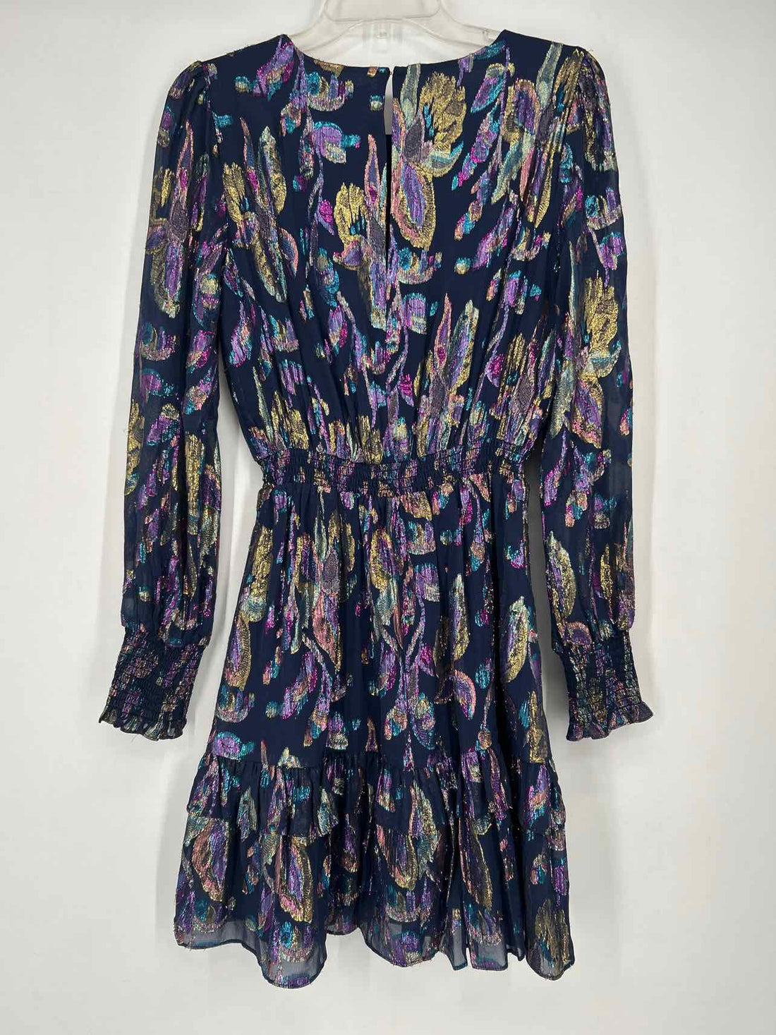 Lilly Pulitzer 6 Navy Print Metallic Long Sleeve Lilly Pulitzer Dress