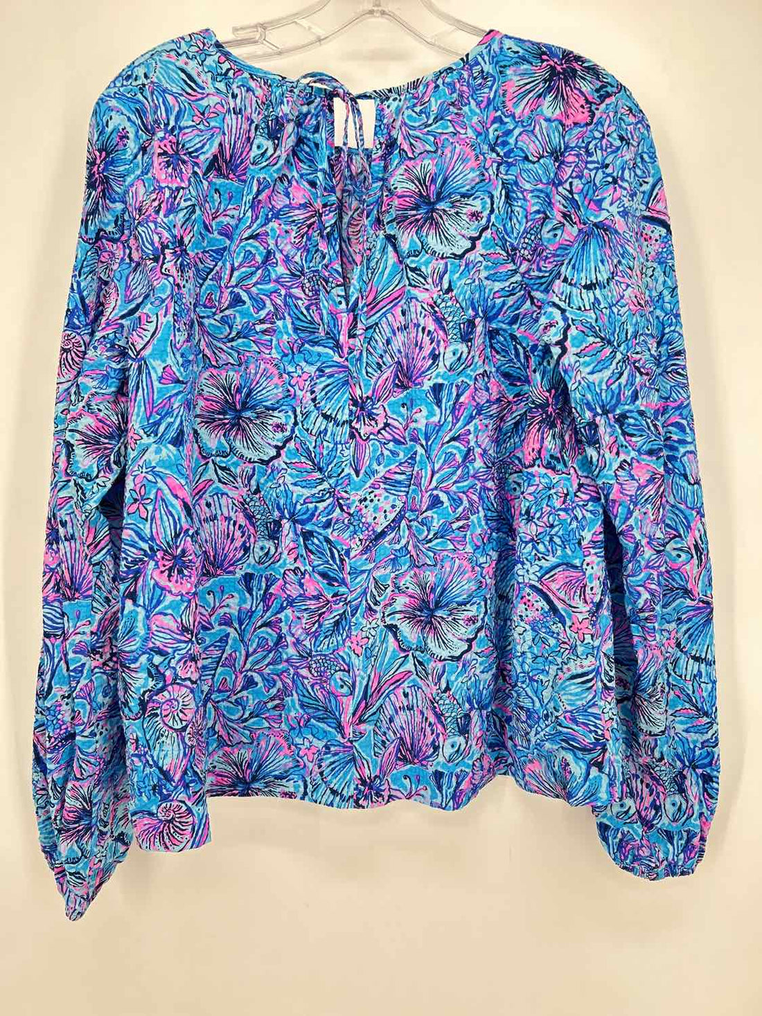 M Blue & Pink Floral LS Lilly Pulitzer Top
