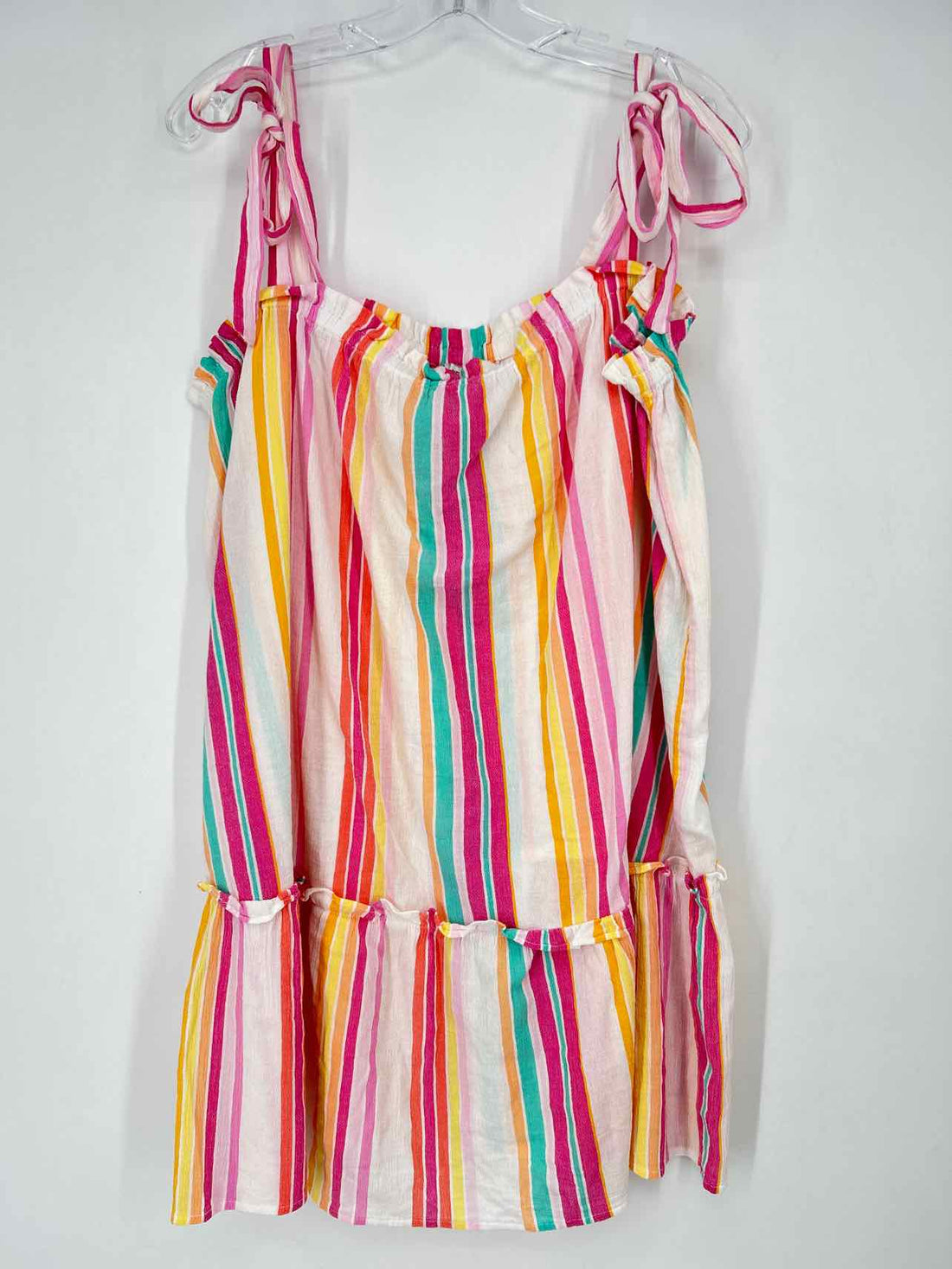 J Crew Size XL Pink Multi Color Striped Sleeveless Dress