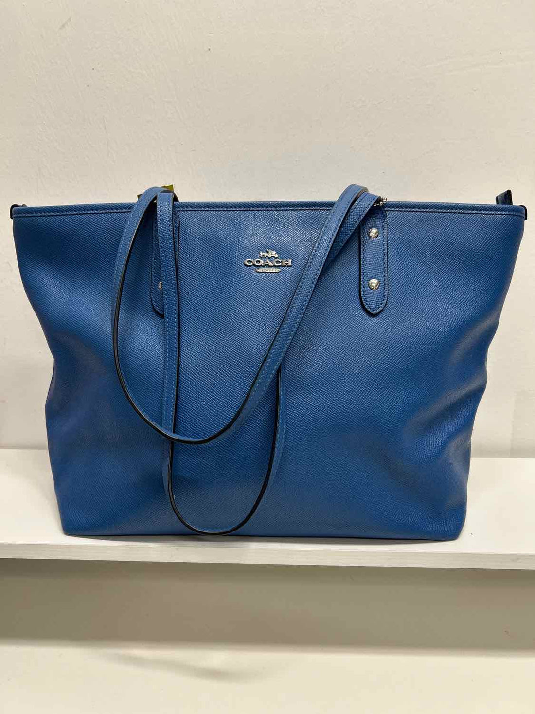 Coach Blue Leather Pre Owned Tote