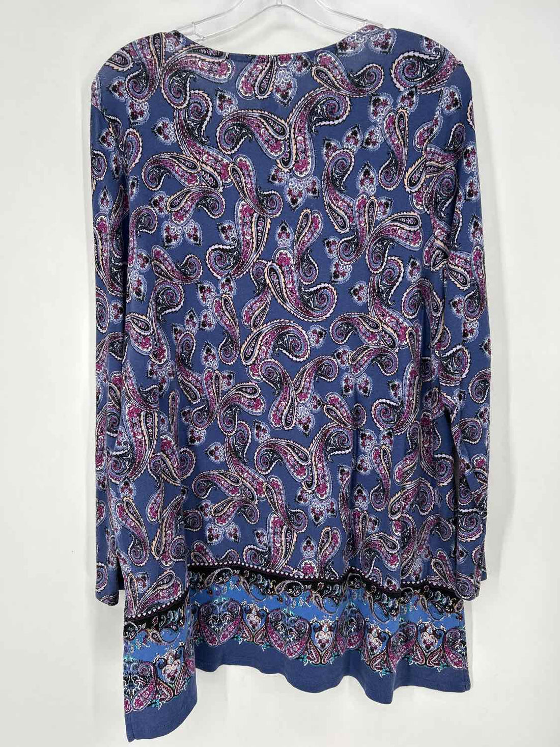 J Jill Size L Purple Paisley Long Sleeve